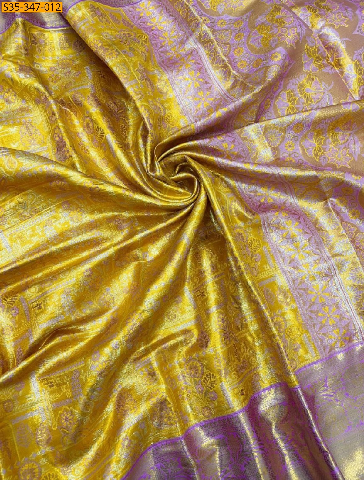 Gold Kanjivaram Semi Silk Sarees