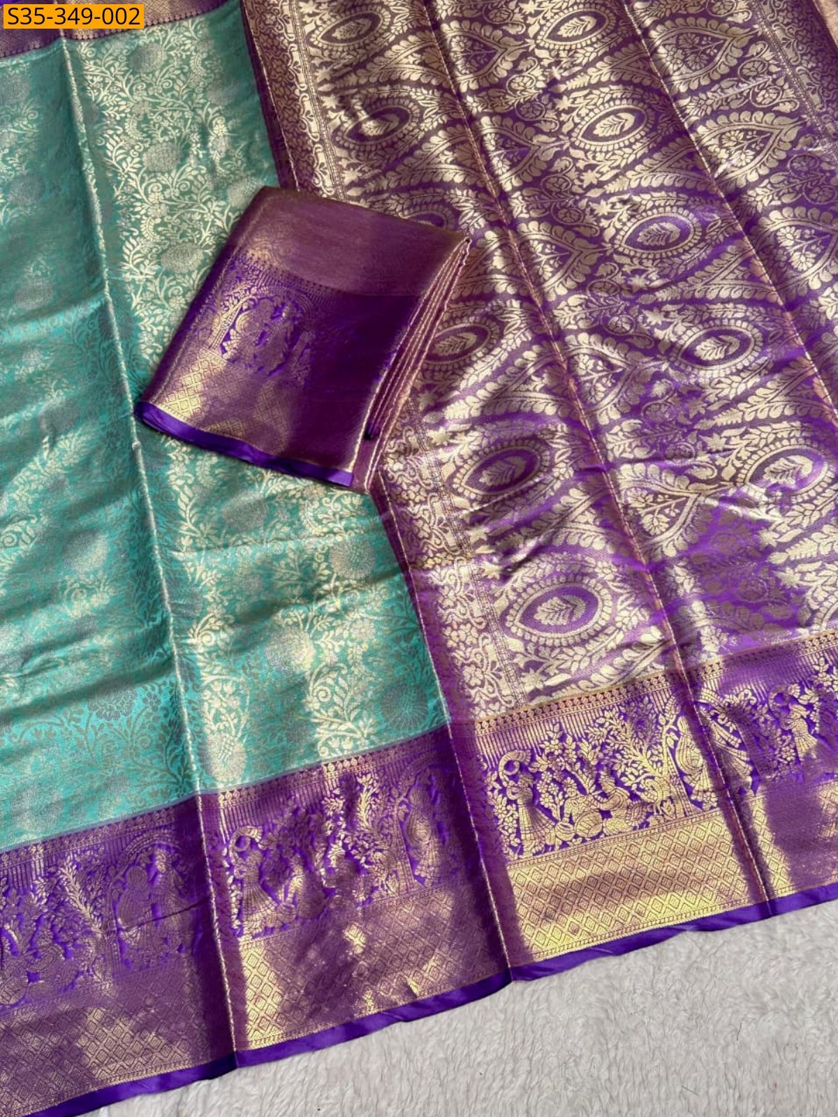 Sky Blue Kanjivaram  Silk Sarees