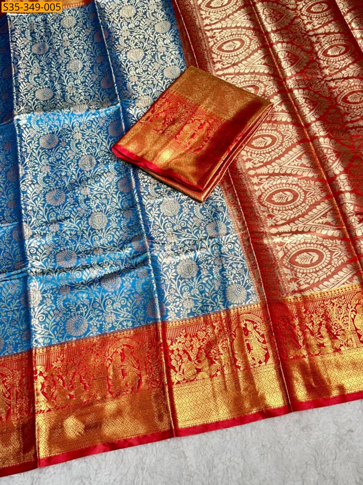 Blue Kanjivaram  Silk Sarees