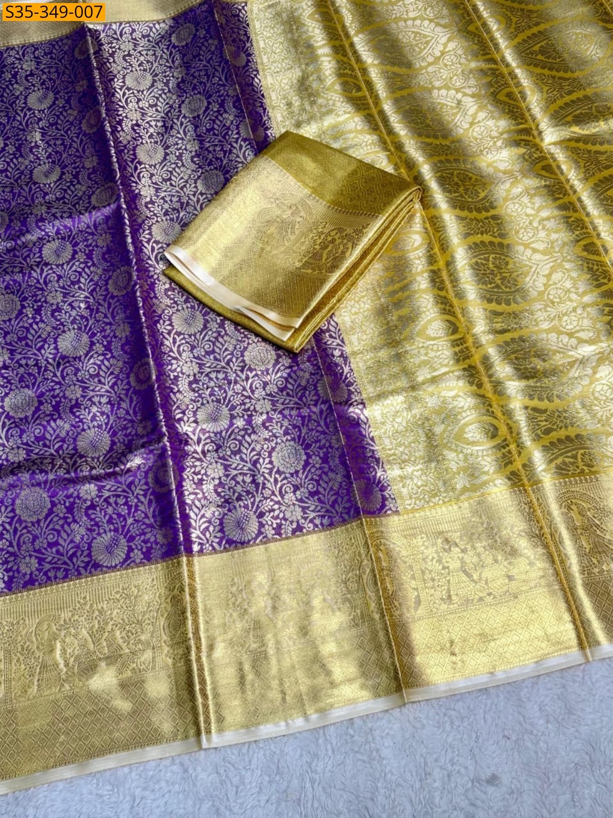 Kanjivaram  Silk Sarees - Violet