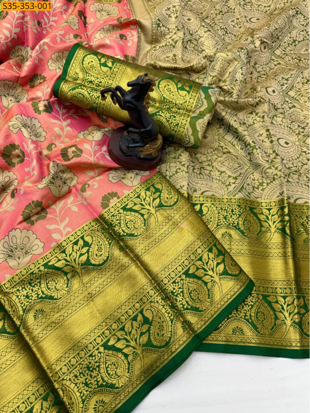 Peach Fancy Kanjivaram Silk Saree Peach Fancy Kanjivaram Silk Saree