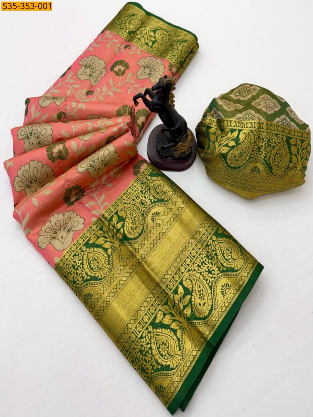 Peach Fancy Kanjivaram Silk Saree Peach Fancy Kanjivaram Silk Saree