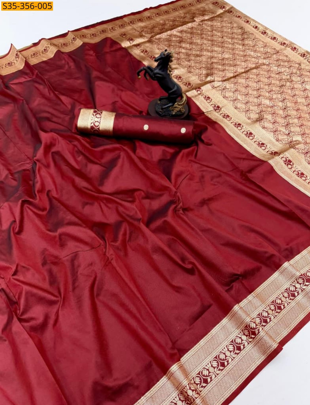 Maroon Fancy  Soft silk Weaving saree
