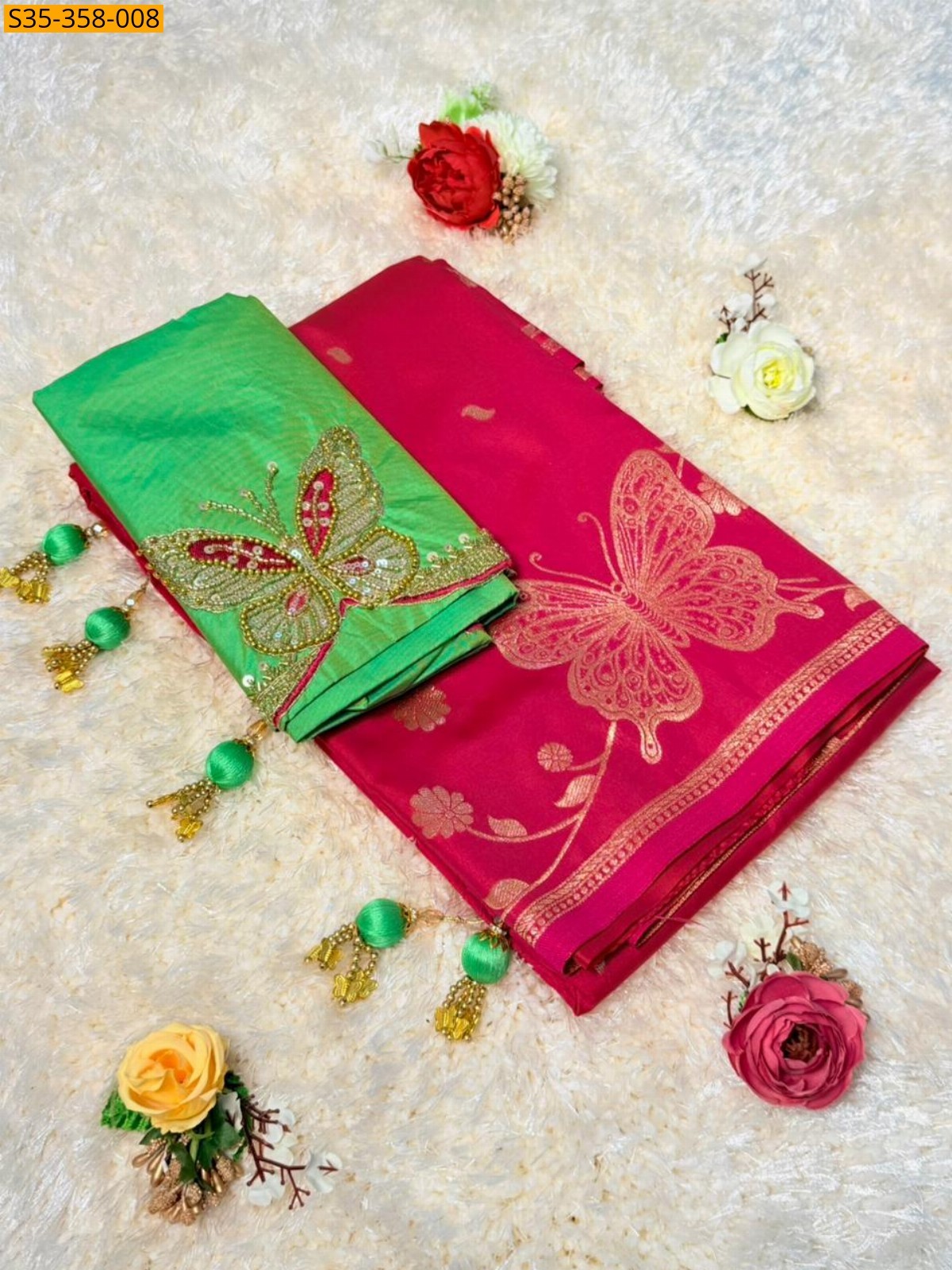 Pink Soft Silk Paithani Sarees
