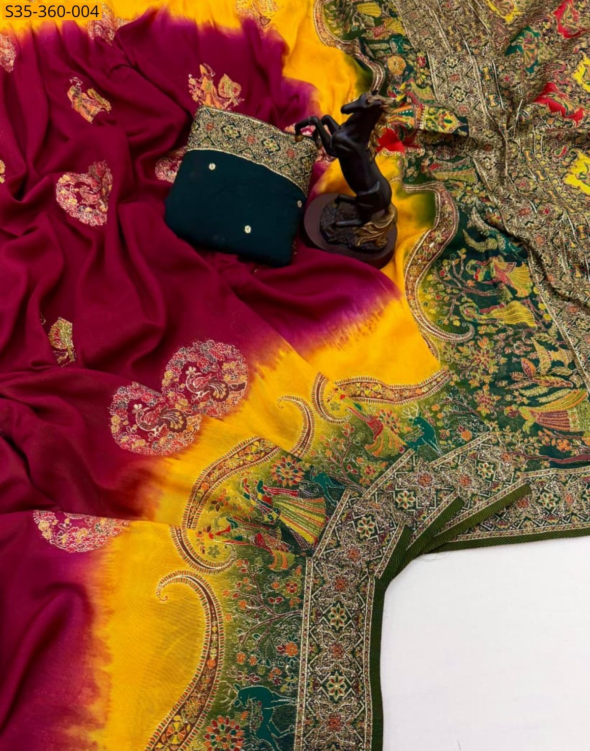 Red Premium Pashmina Silk Sarees