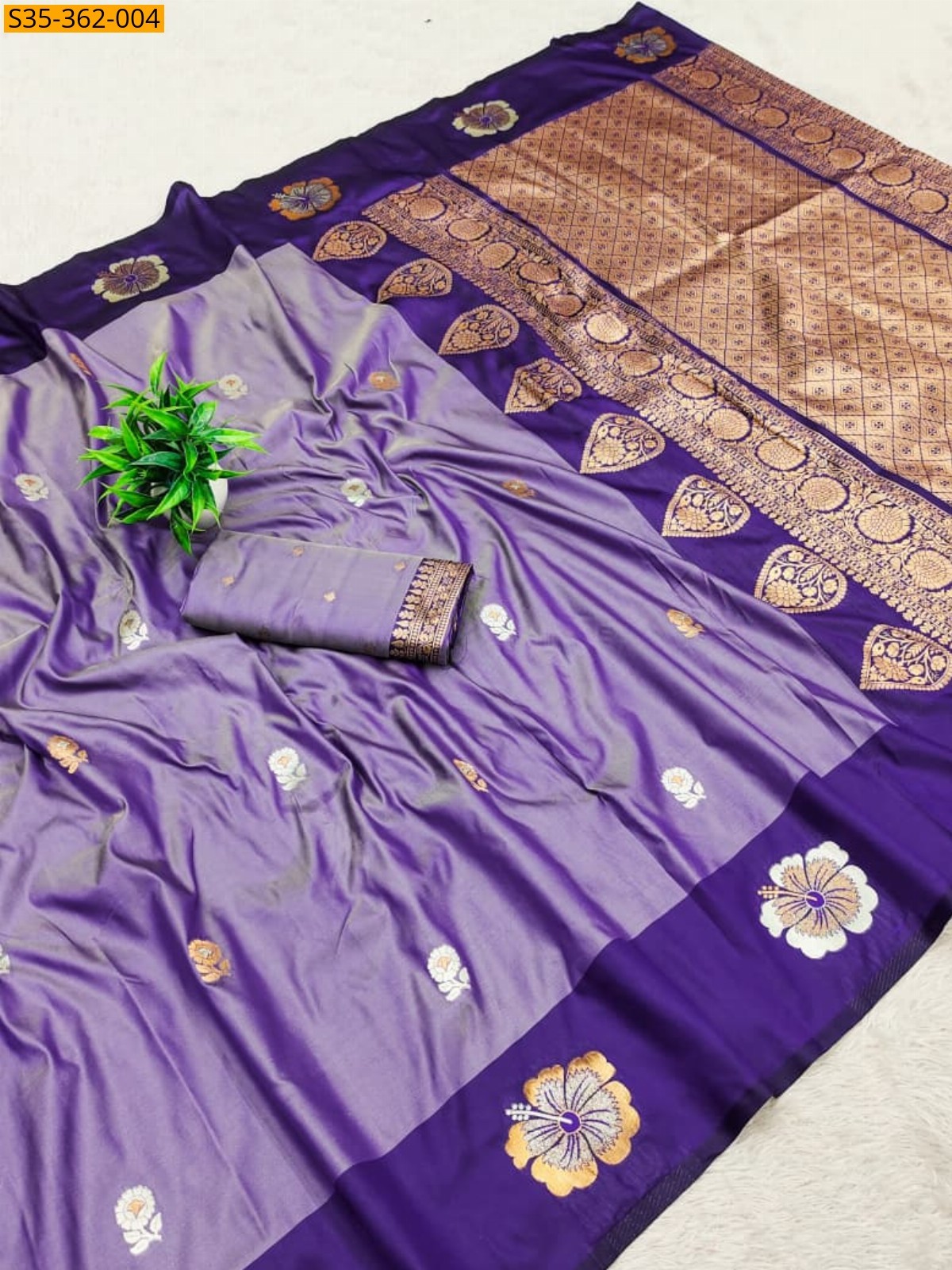 Violet Soft Silk Sarees