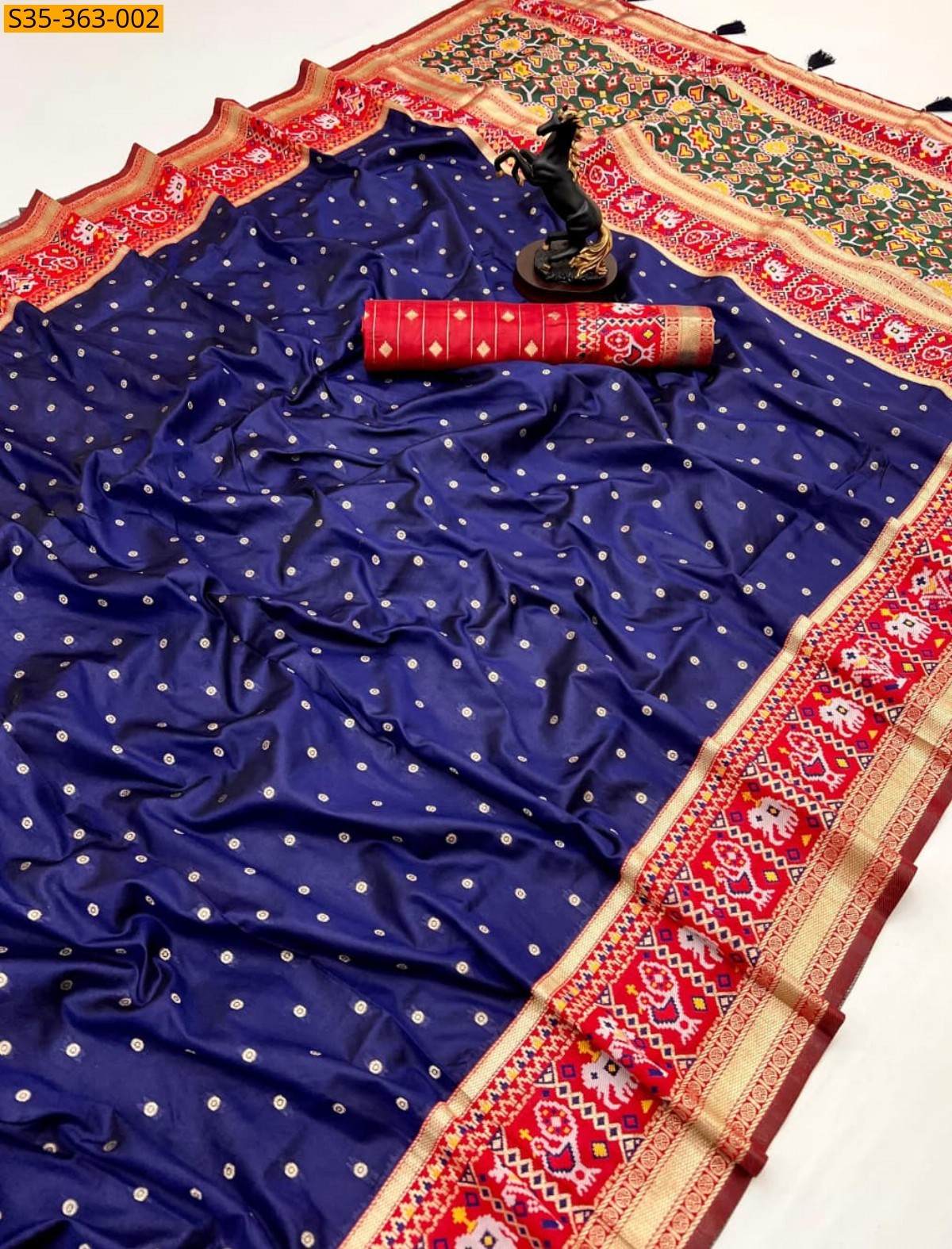 Navy Blue Soft Silk Sarees