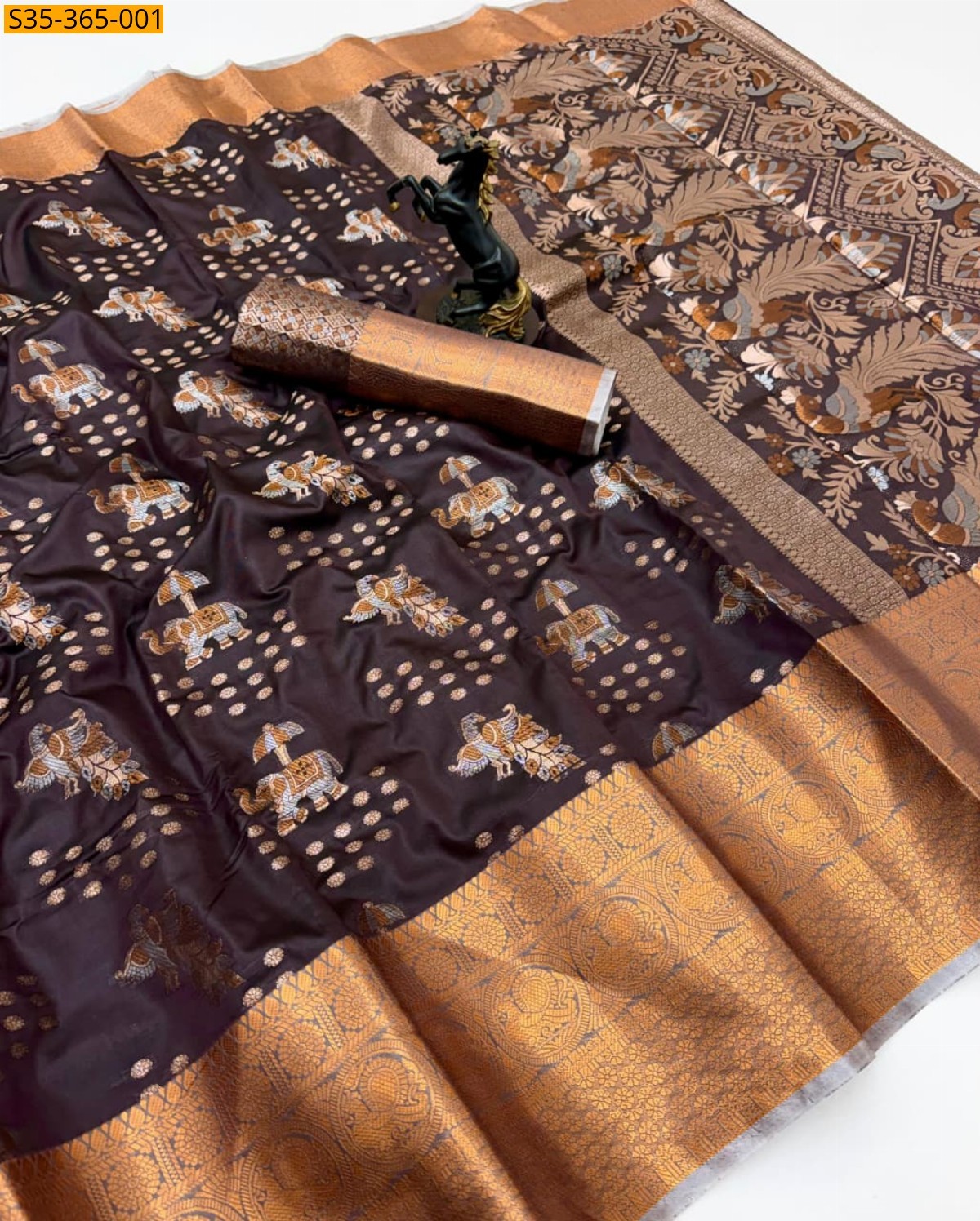 Dark Maroon Raw Mango Silk Saree