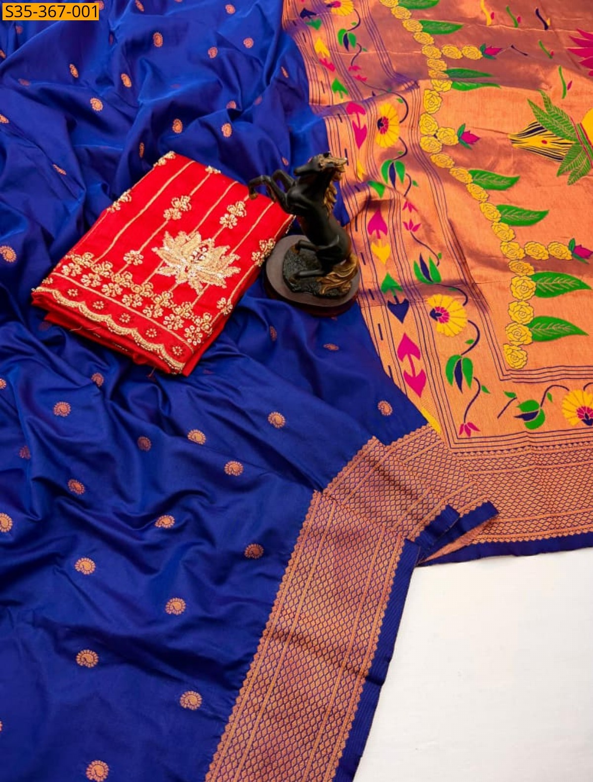 Royal Blue Premium Soft Silk Saree