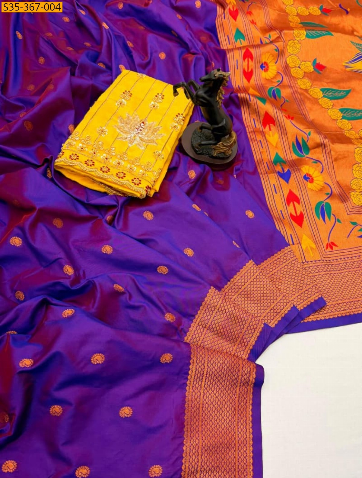 Violet Premium Soft Silk Saree