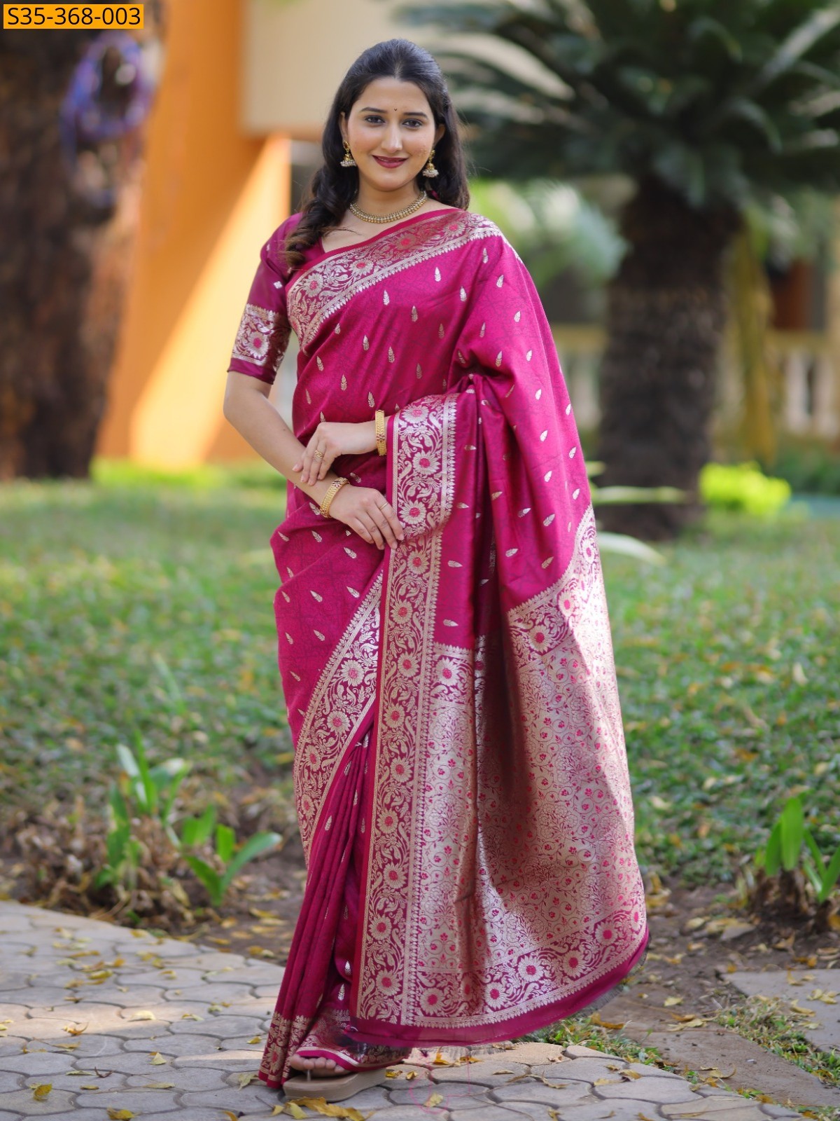 Pink Fancy Banarasi Silk Saree