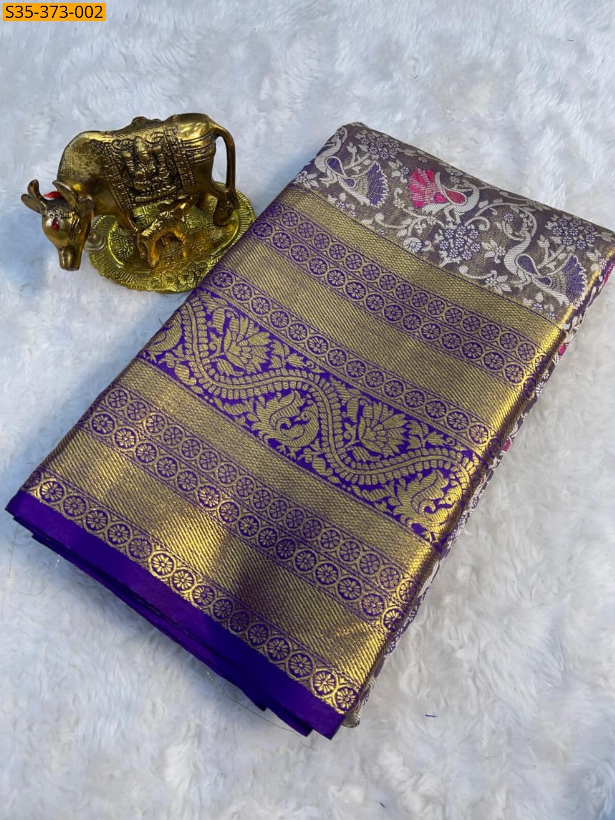 Lavender Fancy Kanjivaram Silk Saree