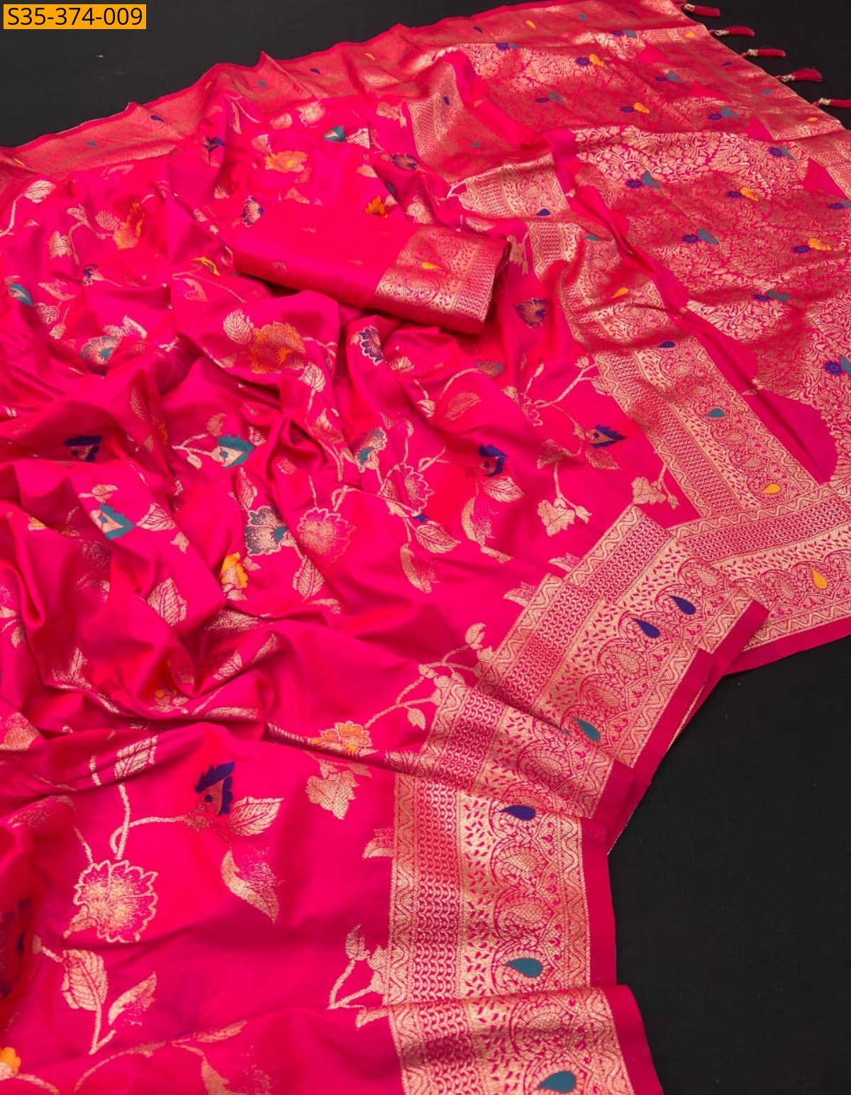 Pink Fancy Potalo Soft Silk Saree