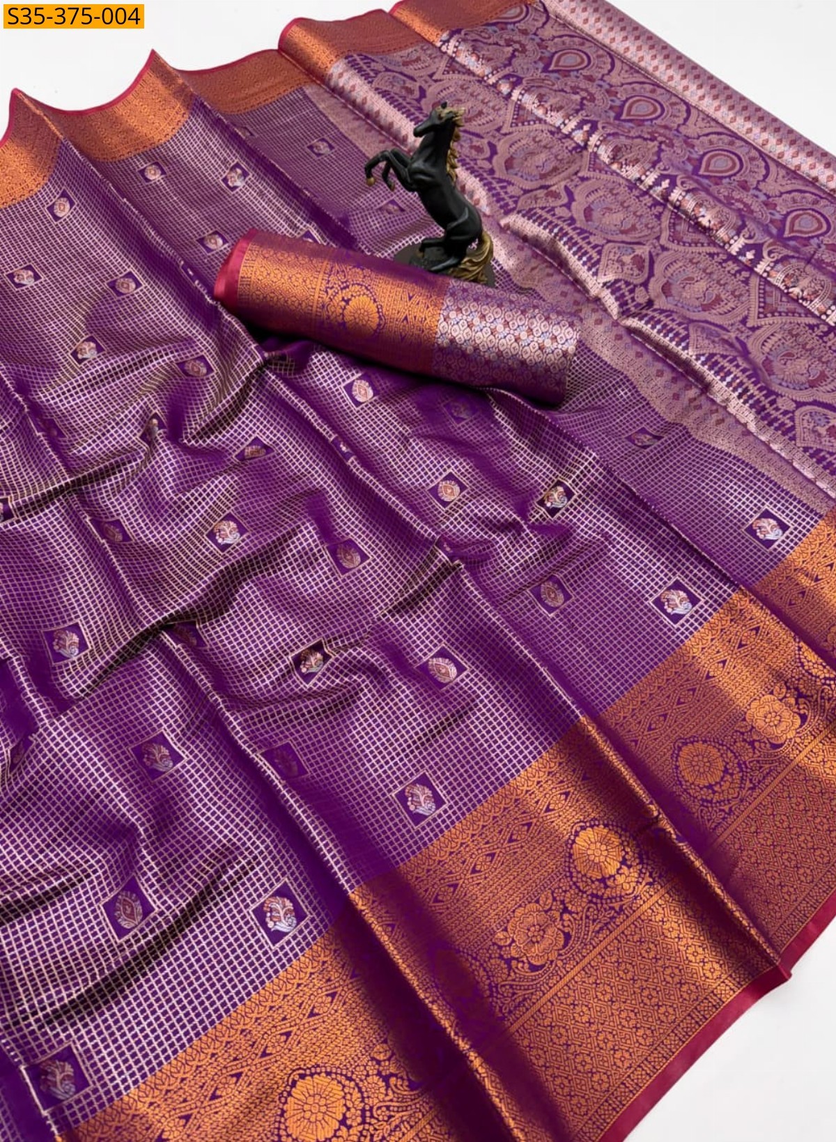 Dark Purple Fancy Soft Silk Sarees