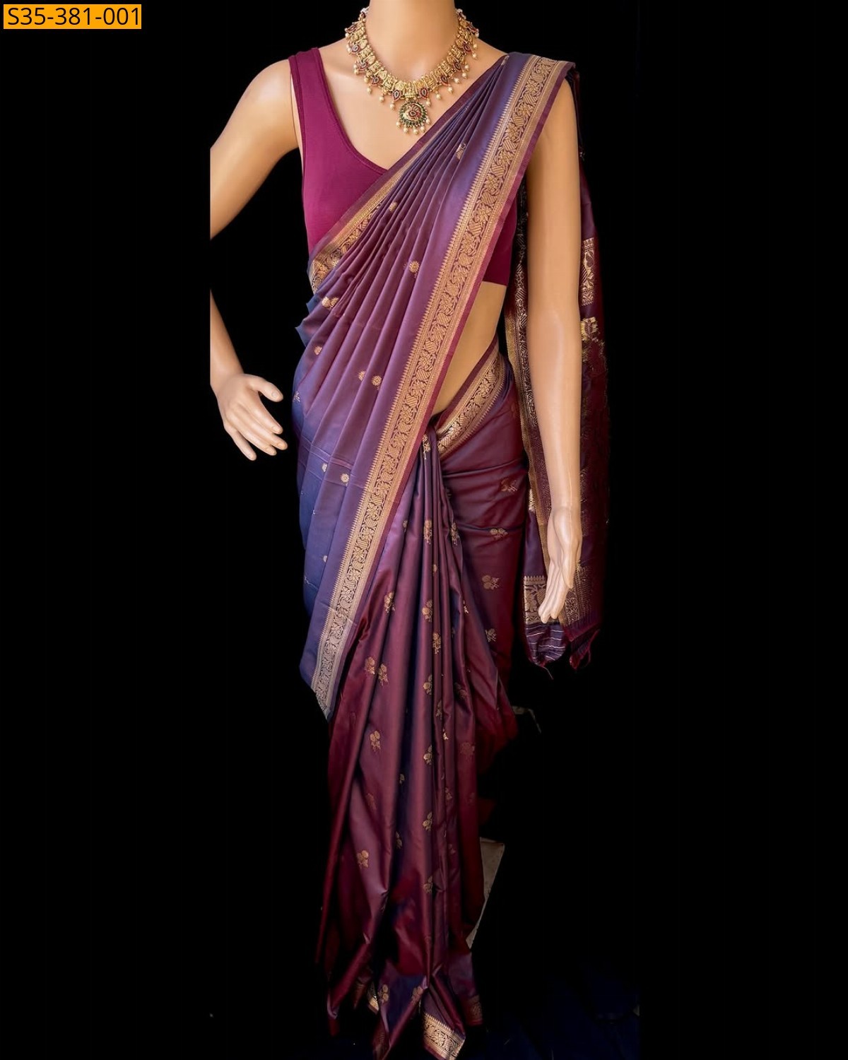 Maroon Fancy Soft Banarasi Silk Saree