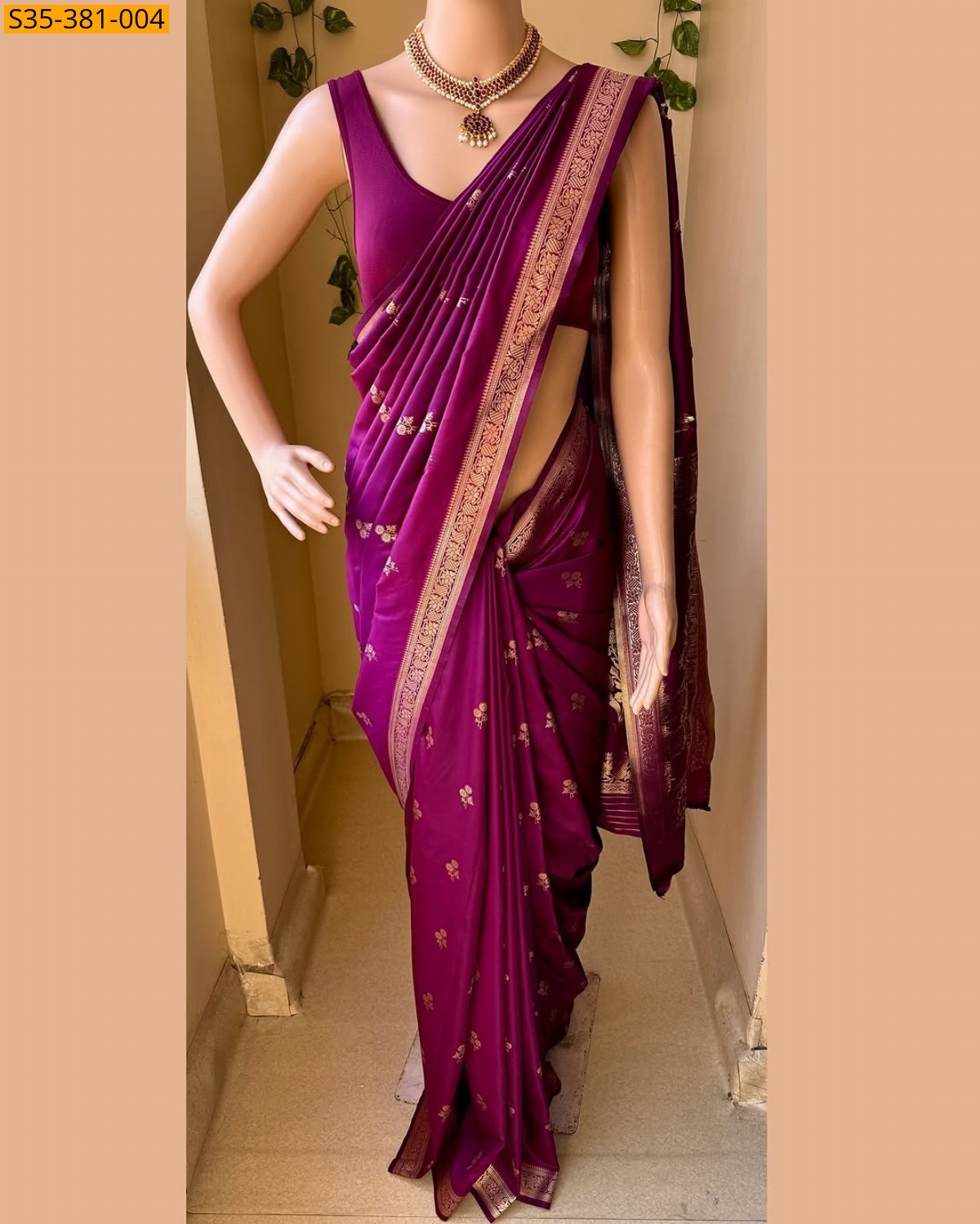 Magenta Fancy Soft Banarasi Silk Saree