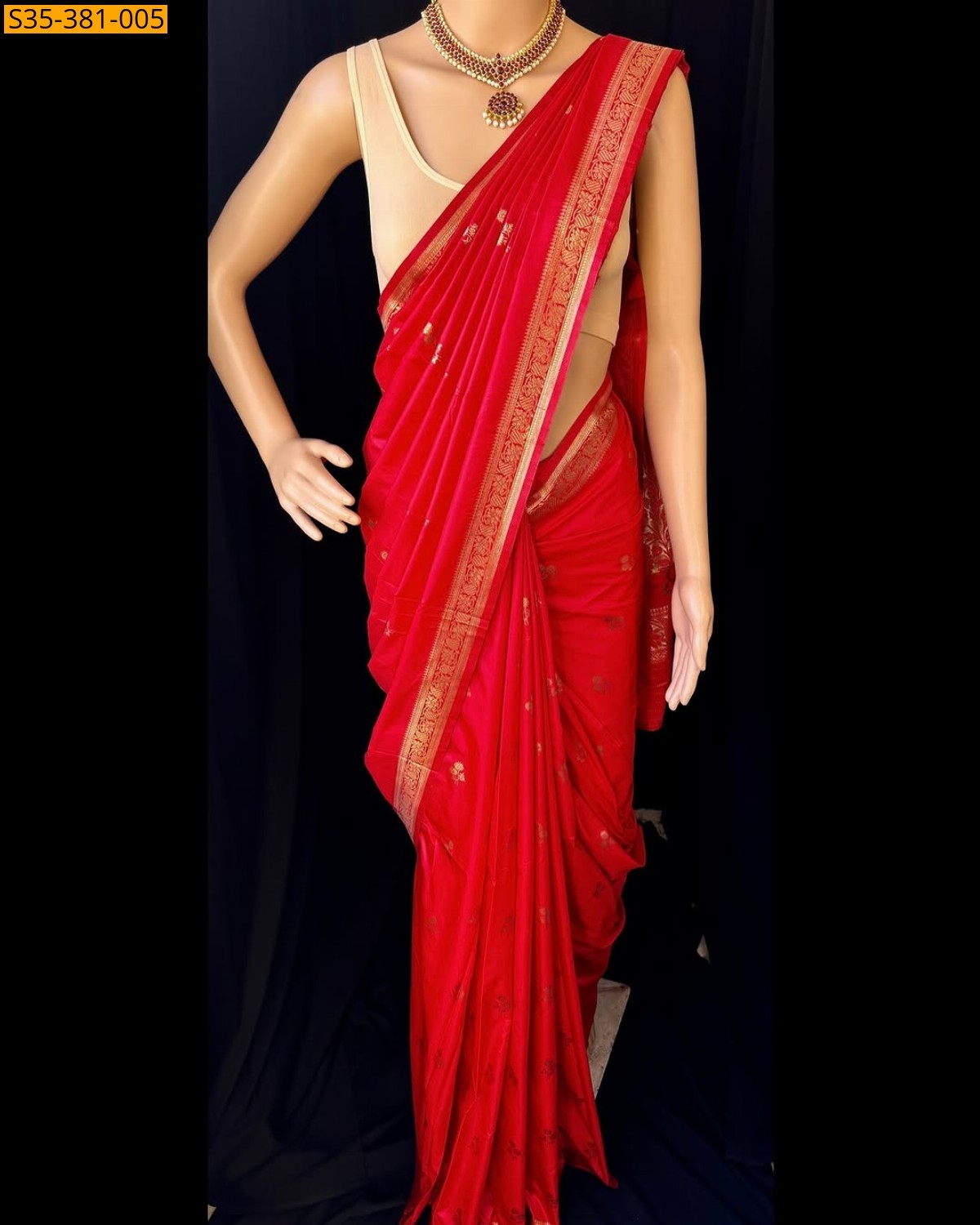 Red Fancy Soft Banarasi Silk Saree