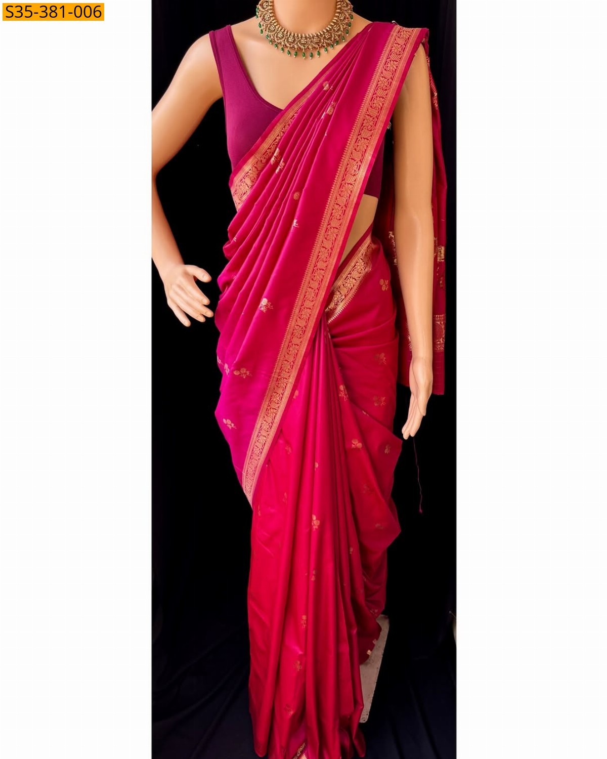 Pink Fancy Soft Banarasi Silk Saree