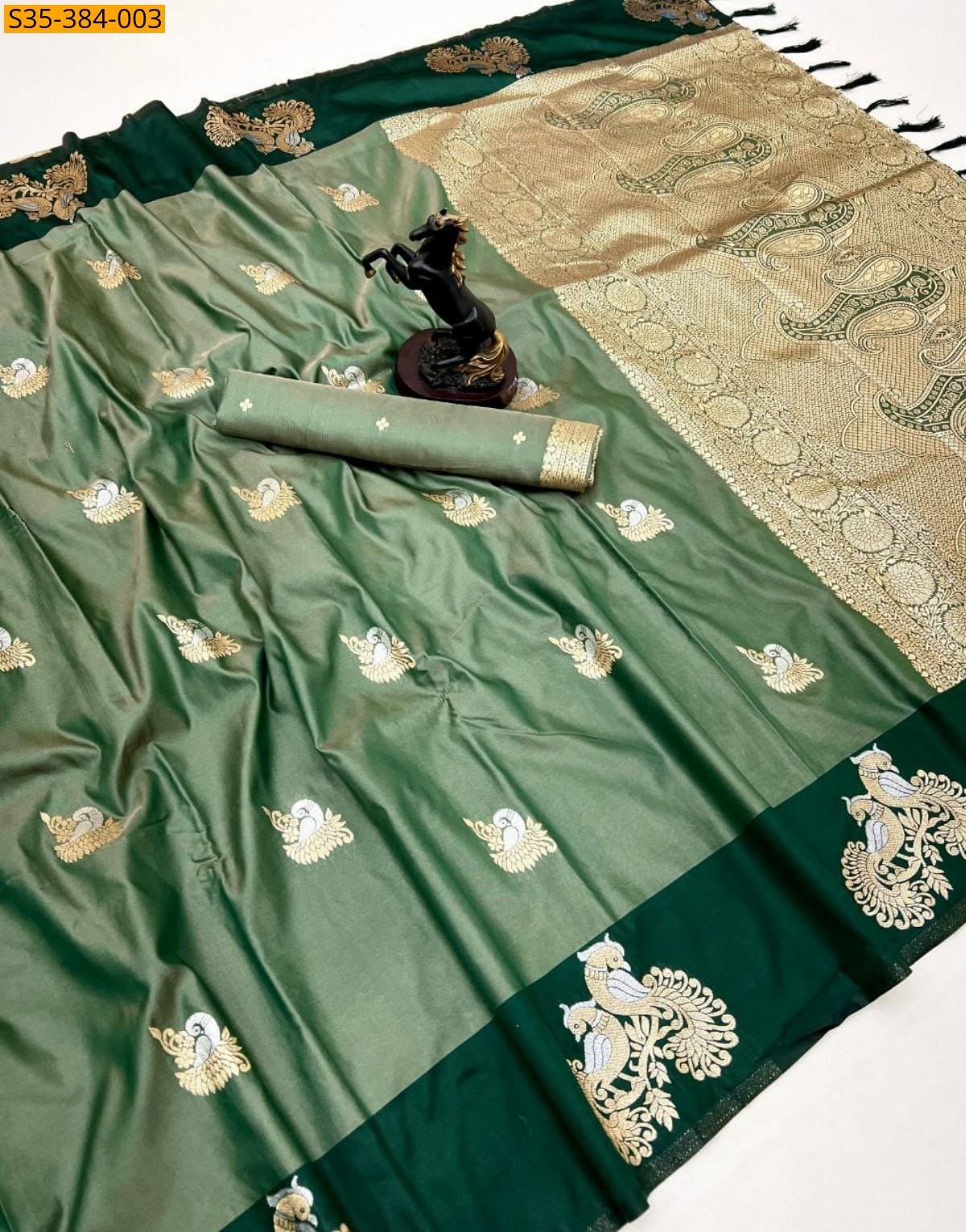 Green Fancy Soft Silk Saree