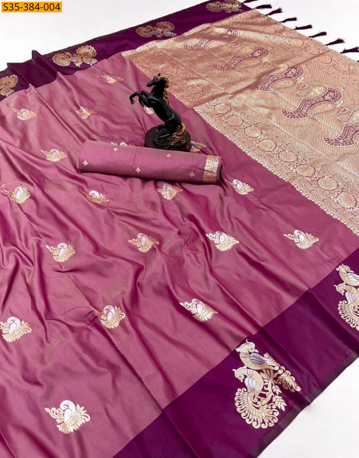 Onion Fancy Soft Silk Saree