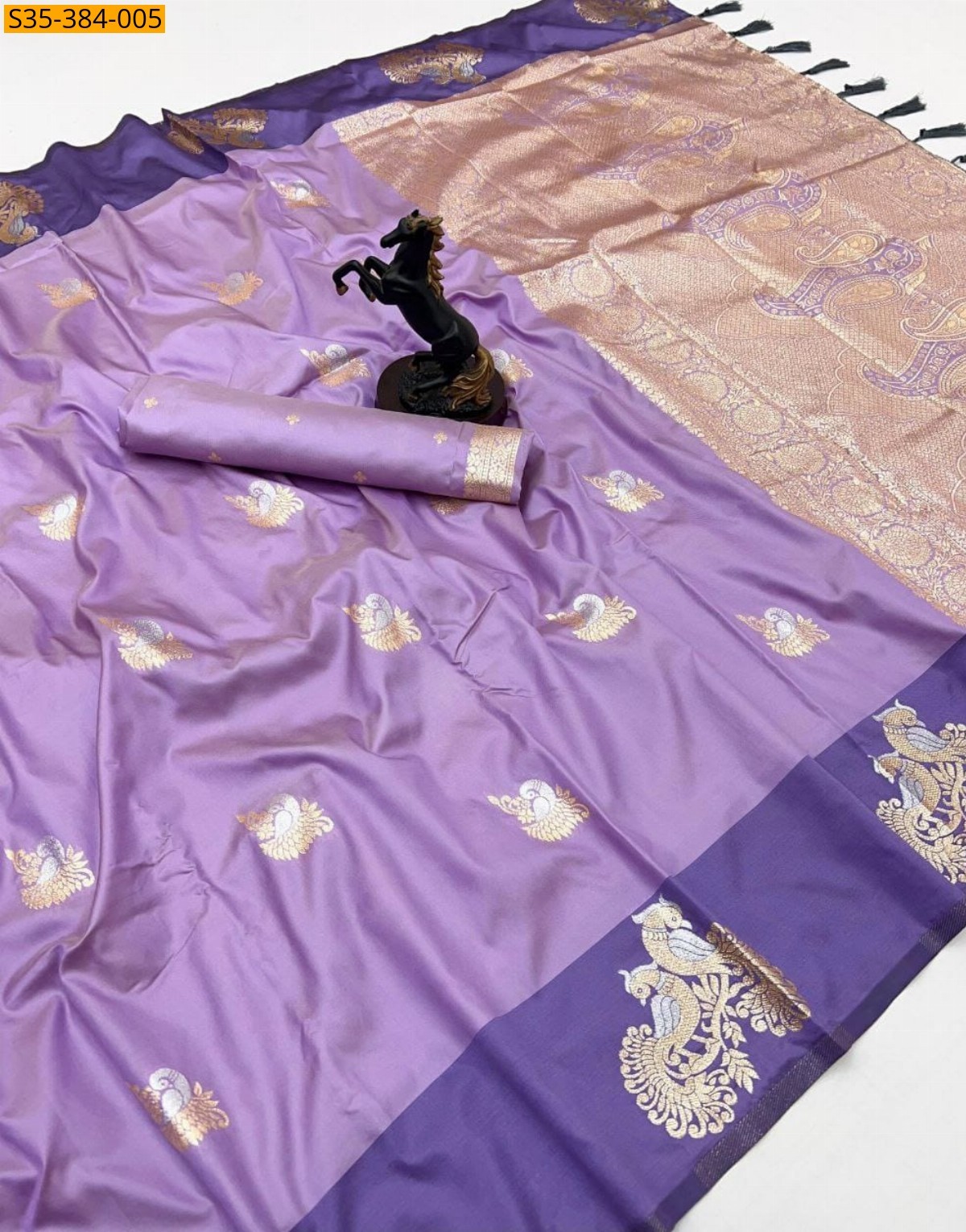 Lavender Fancy Soft Silk Saree