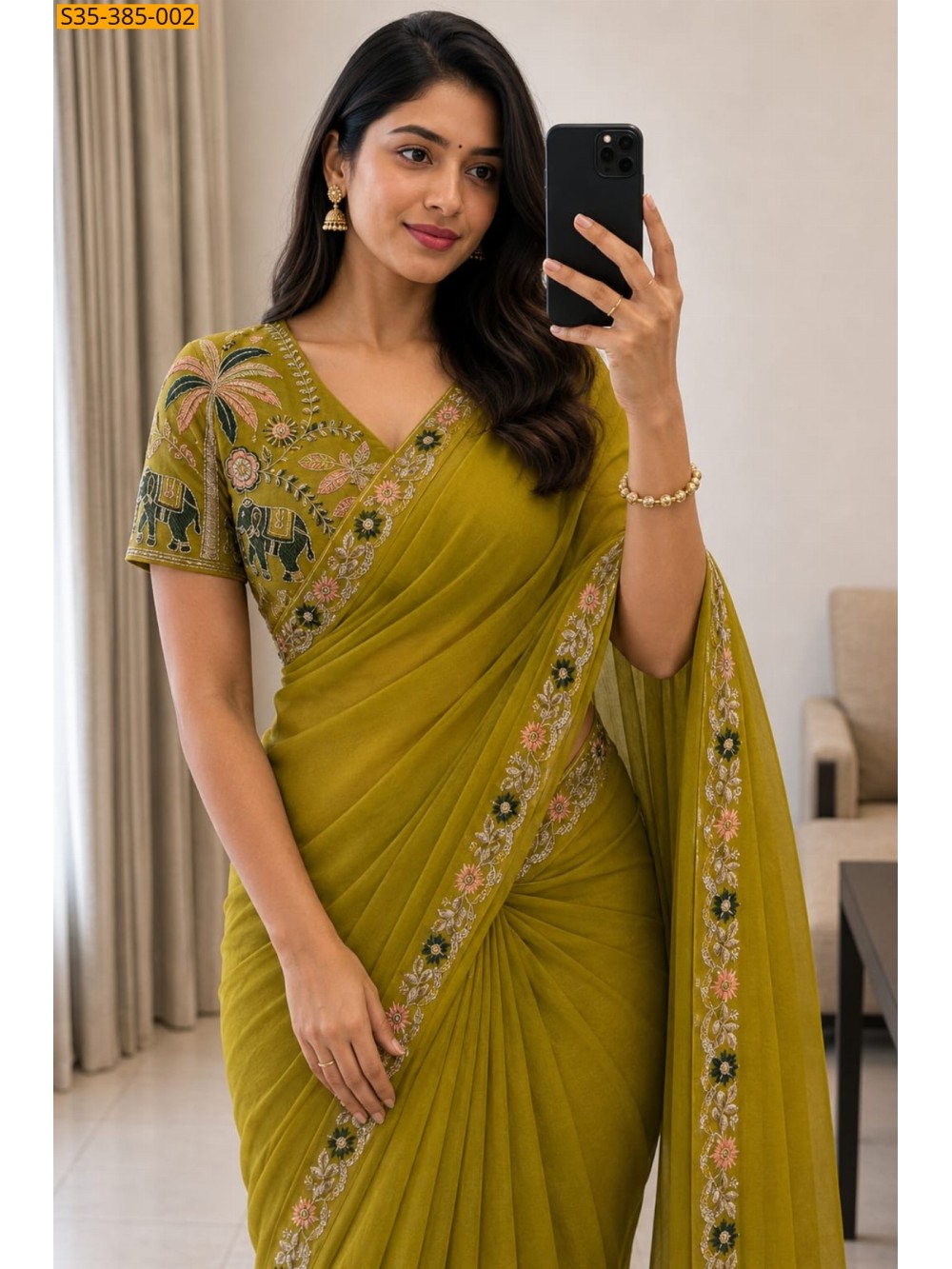 Fancy Star Georgette Saree