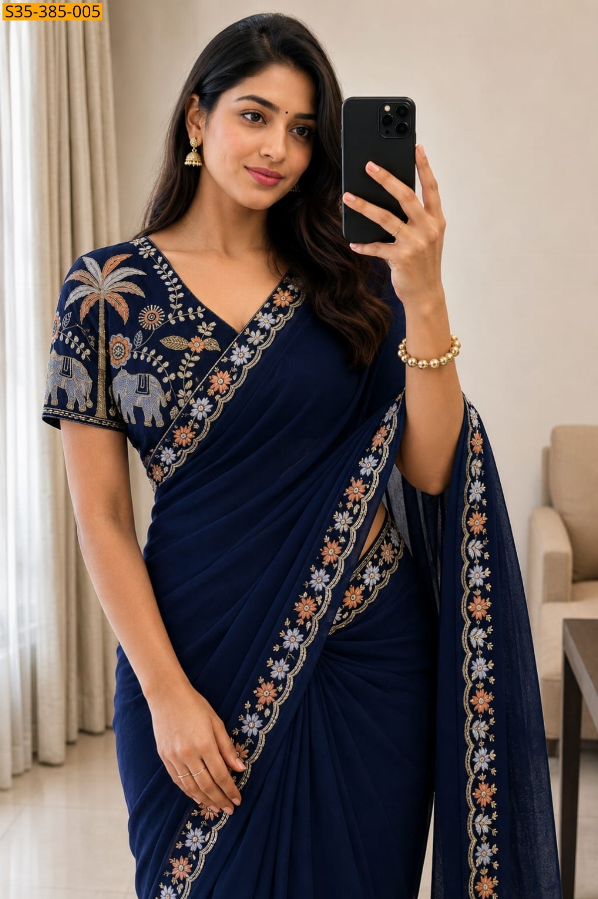 Fancy Star Georgette Saree