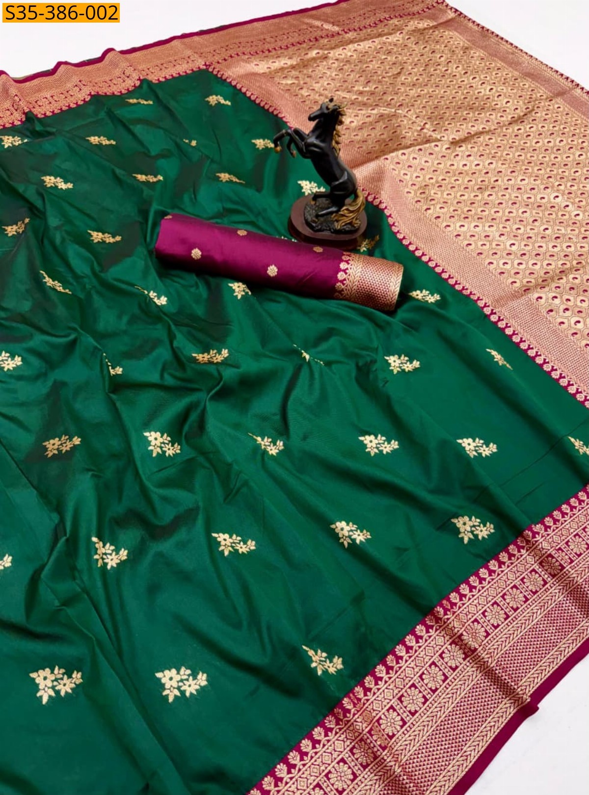 Green Fancy banarasi silk saree