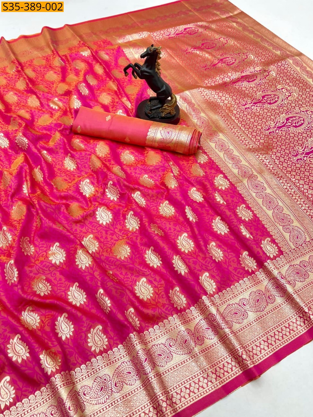 Pink Fancy banarasi silk saree saree
