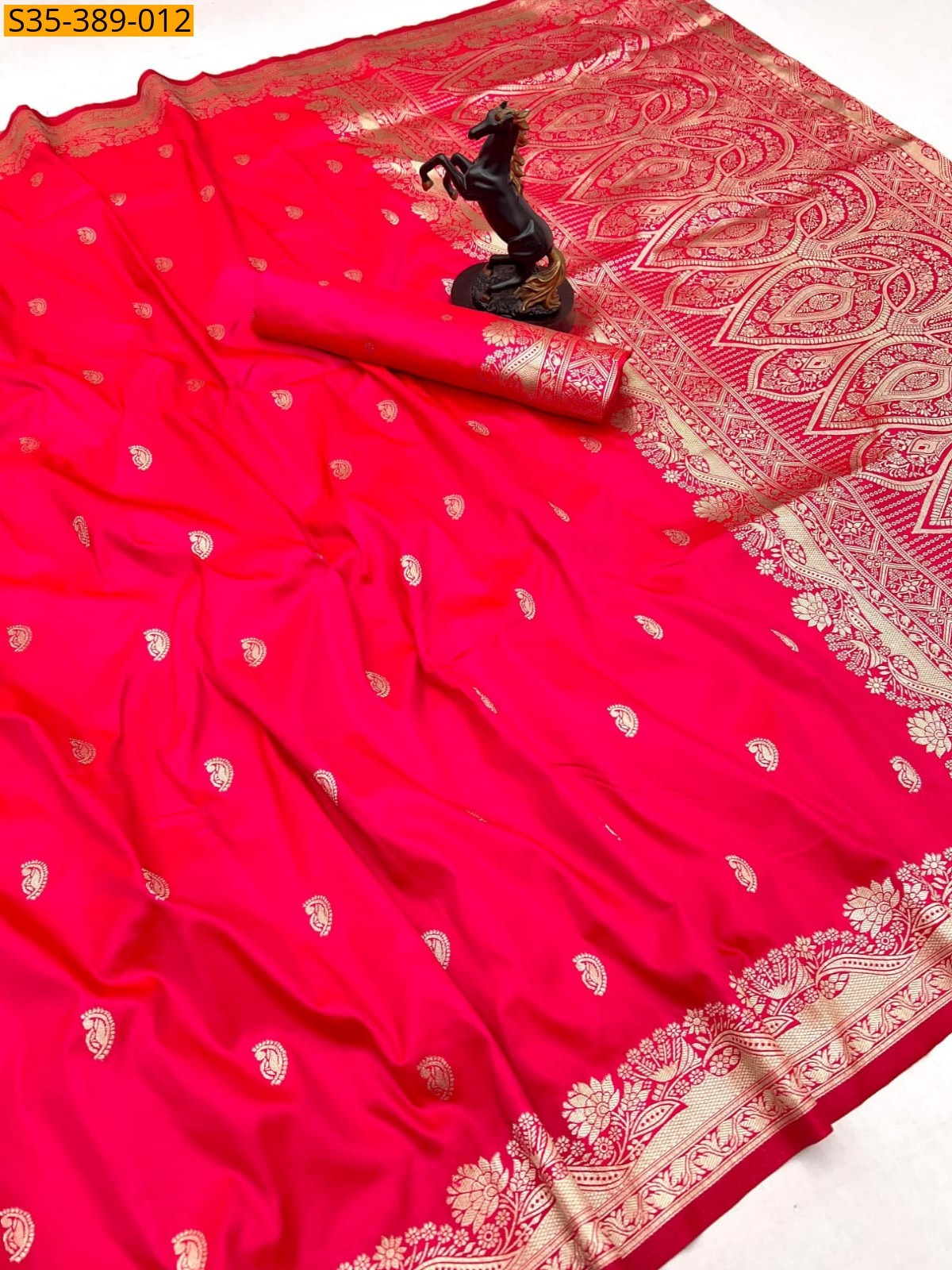 Orange Fancy banarasi silk saree saree