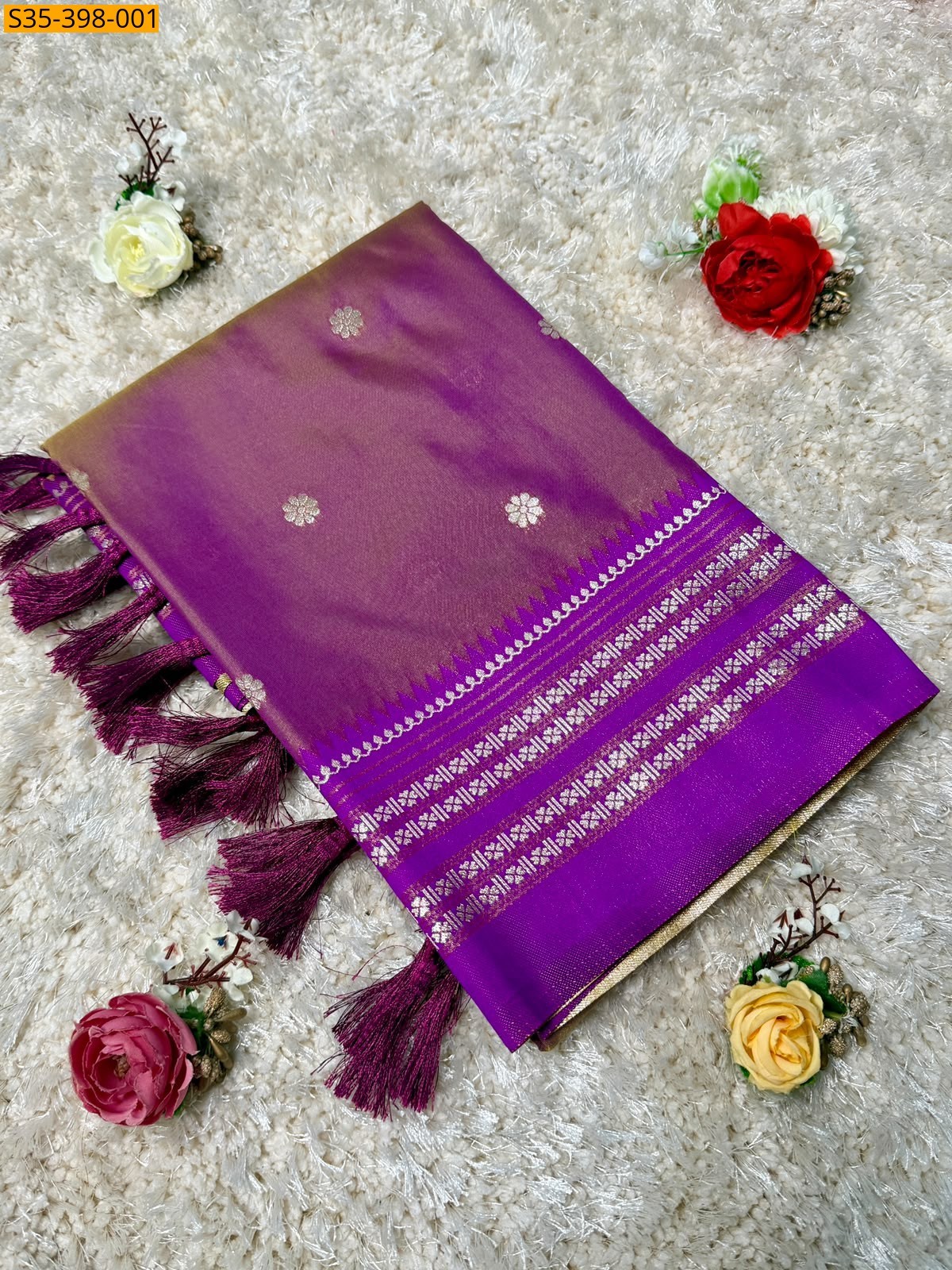 Lavender Fancy Soft Silk Sarees