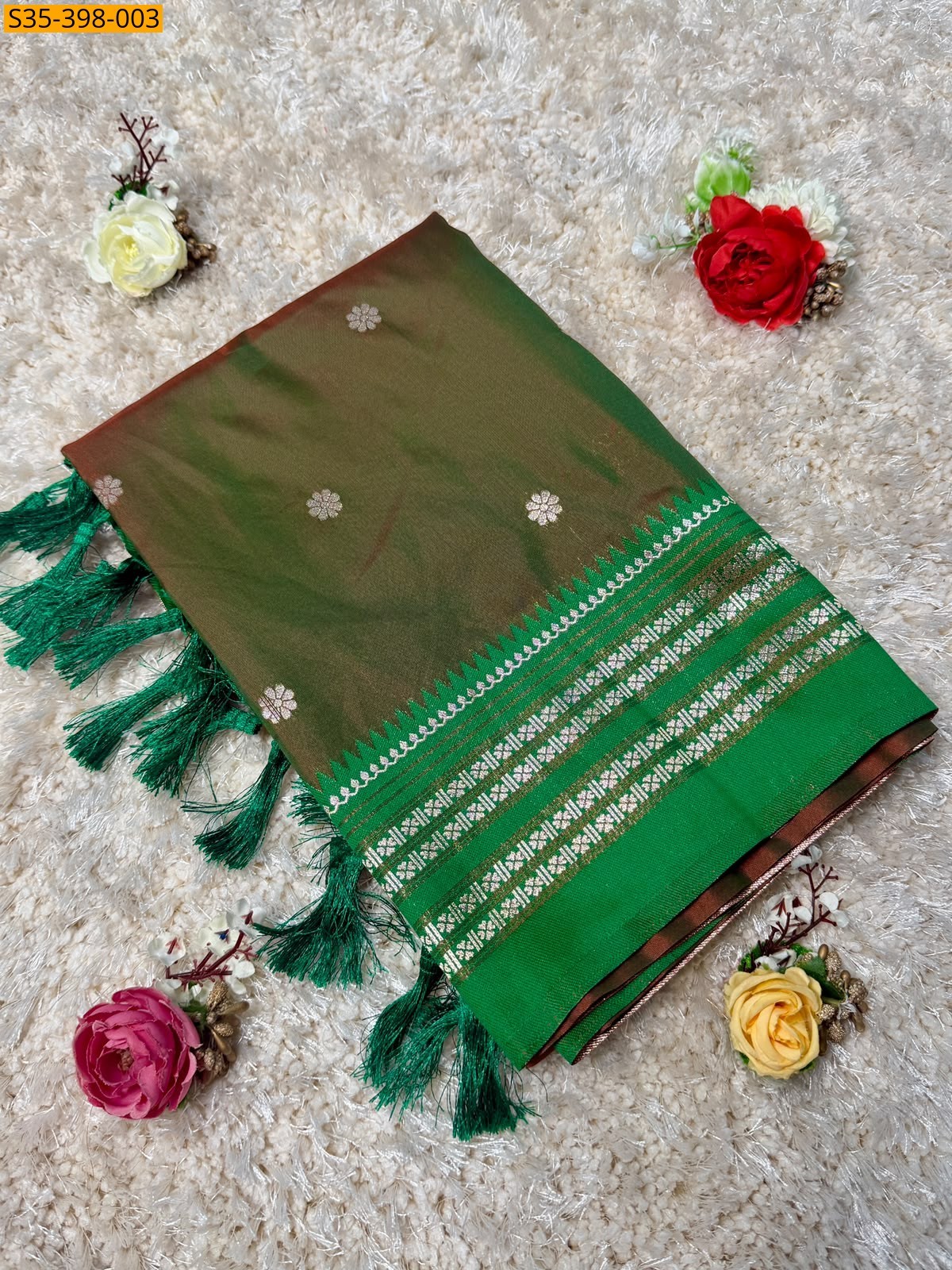 Green Fancy Soft Silk Sarees