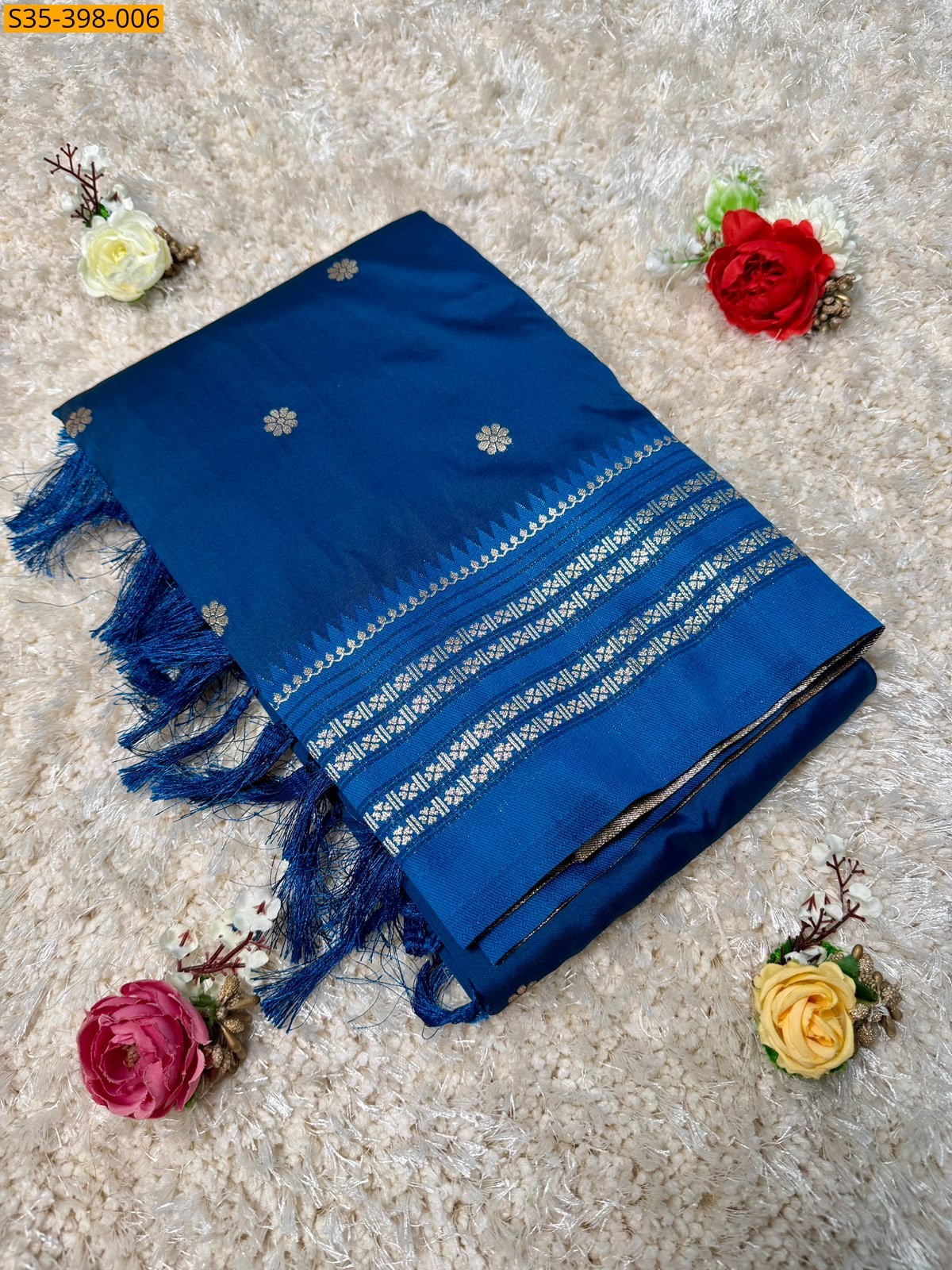 Blue Fancy Soft Silk Sarees