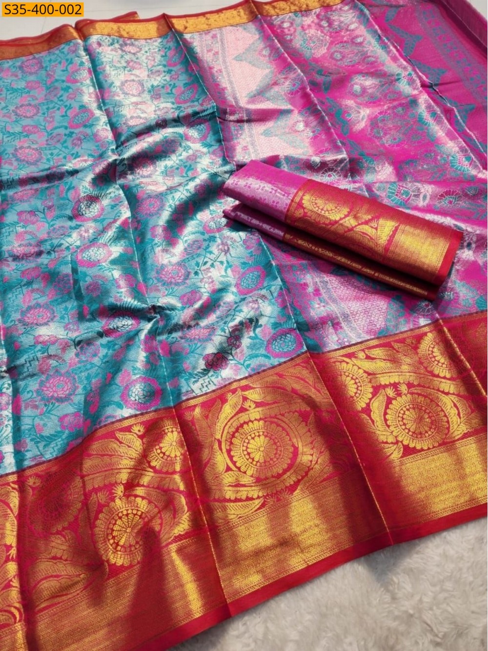 Fancy Kanjivaram Tissue Silk Saree