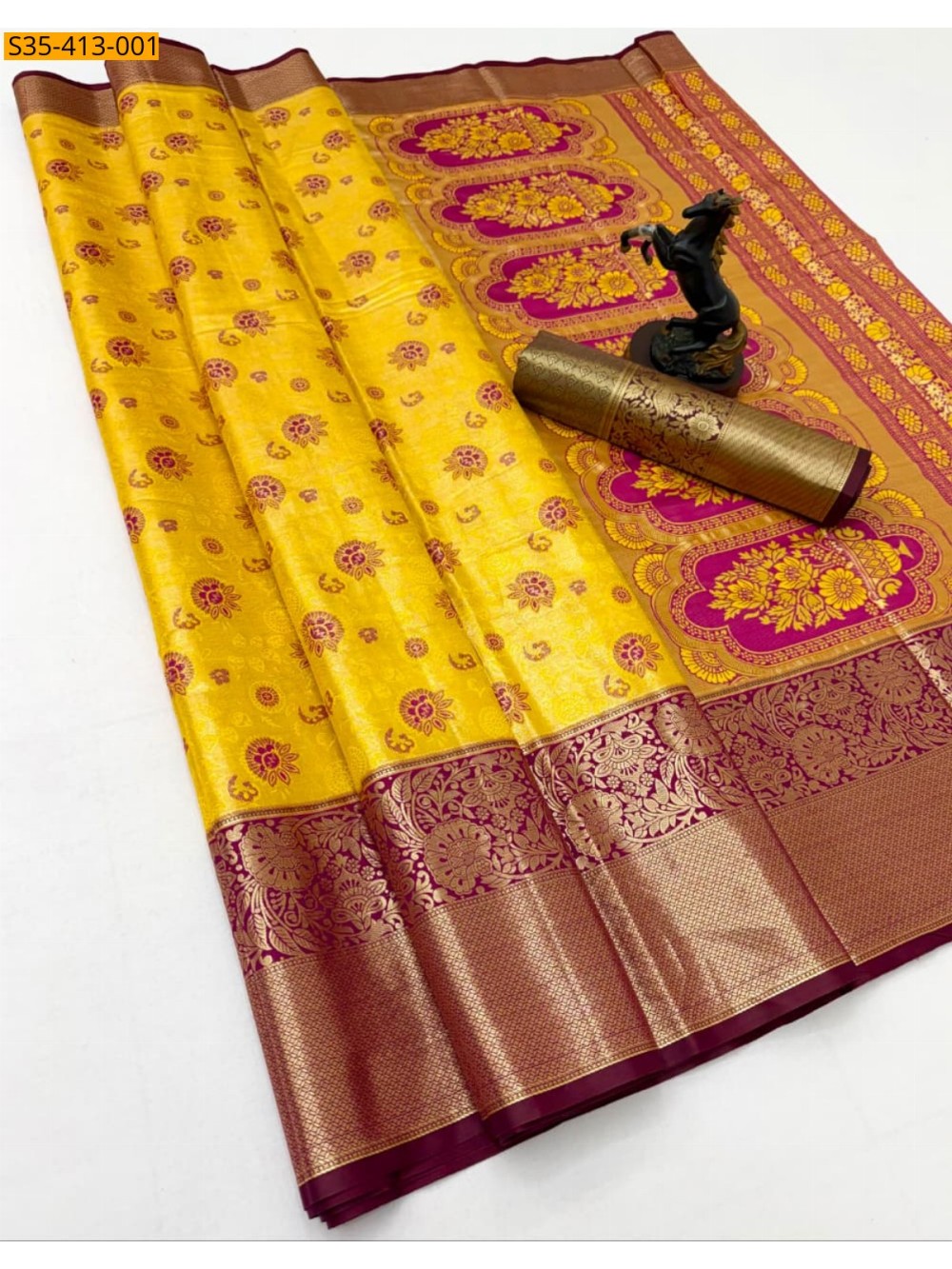 Fancy Kanjivaram Glass Tissue Silk Saree
