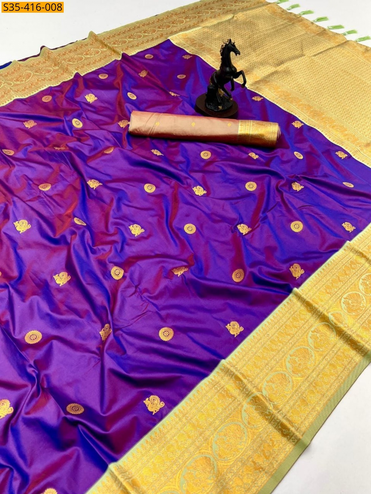 Voilet Fancy Soft Silk Saree