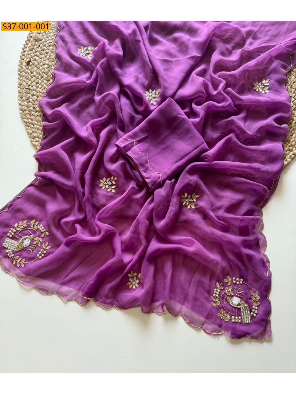 Fancy Georgette handwork Sarees