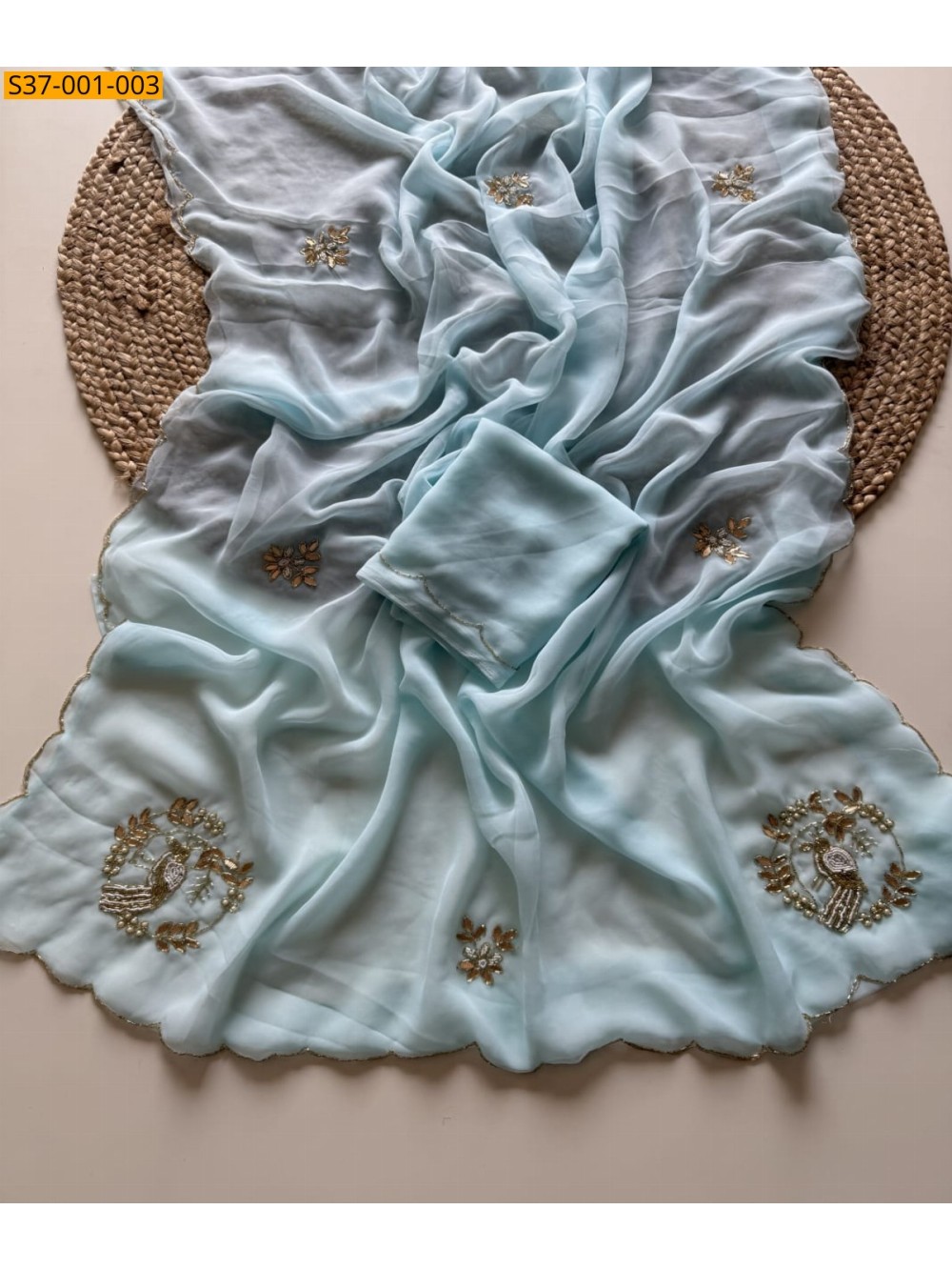 Fancy Georgette handwork Sarees