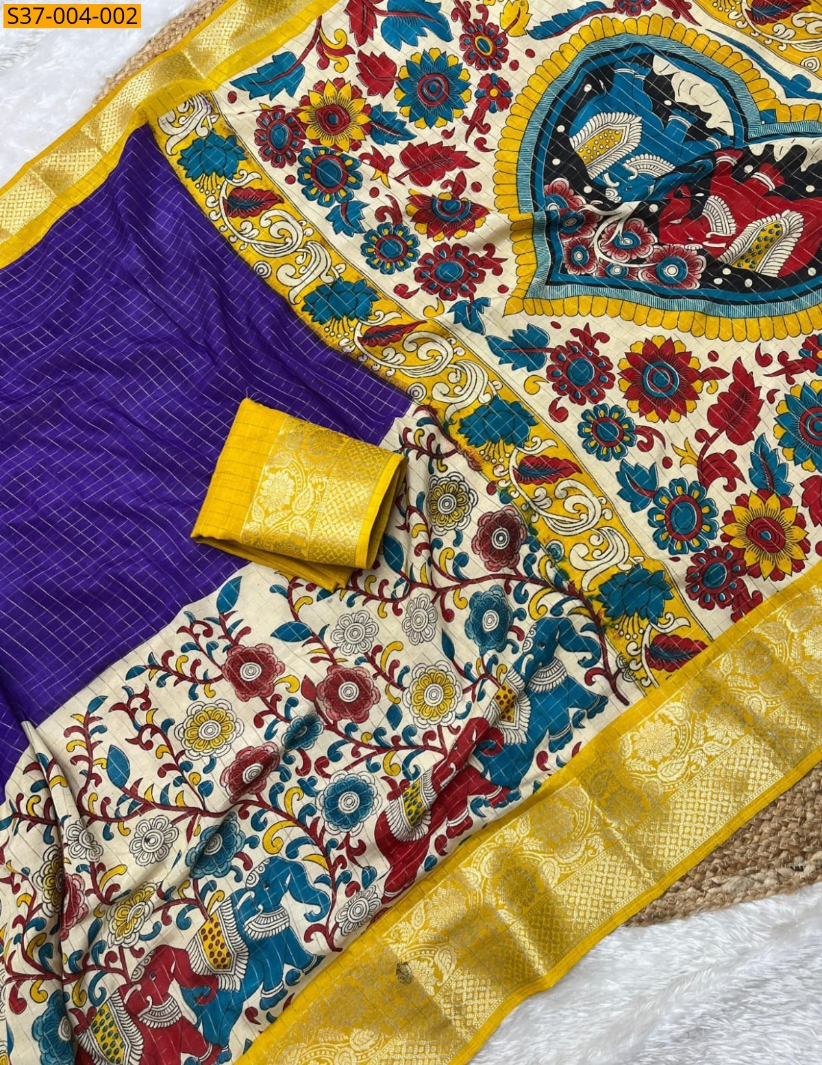 Violet Fancy Dola Silk Saree