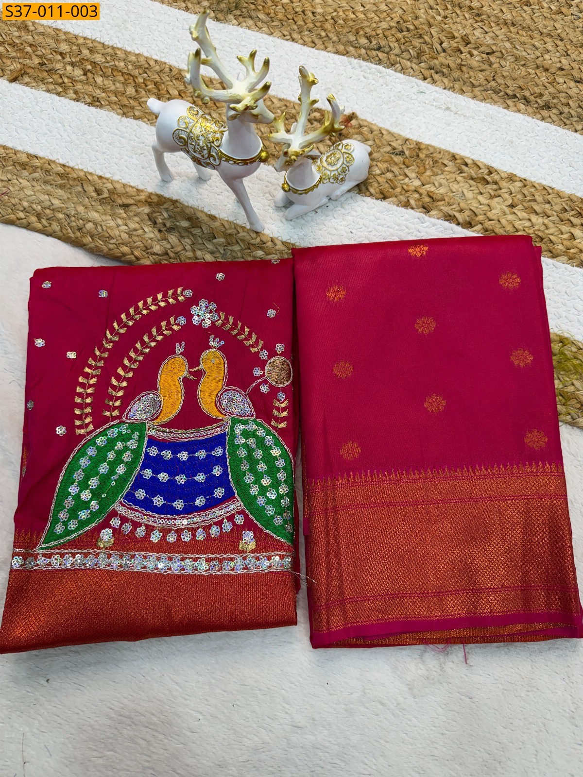 Pink Fancy Weaving Silk Saree
