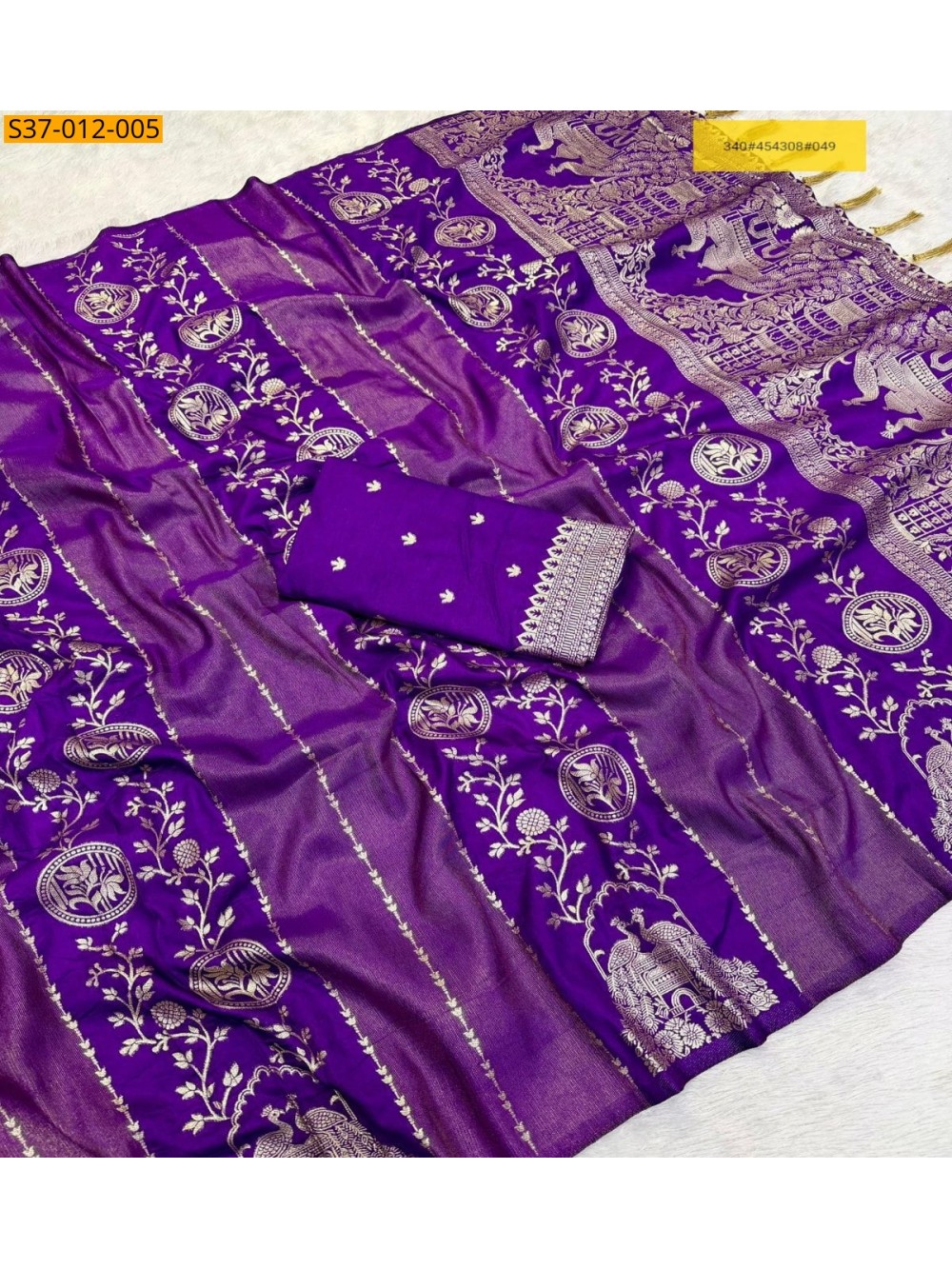 Fancy Crepe Khadi Cottan silk saree