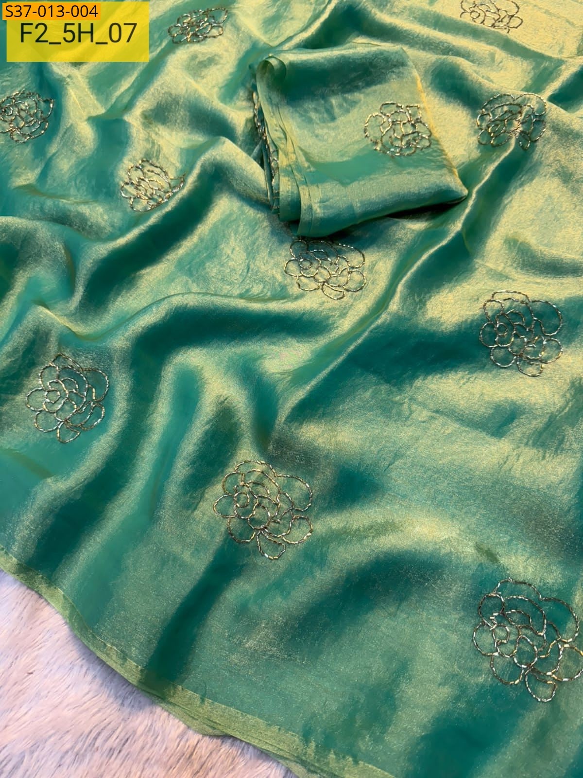Green Fancy  Space Silk Saree