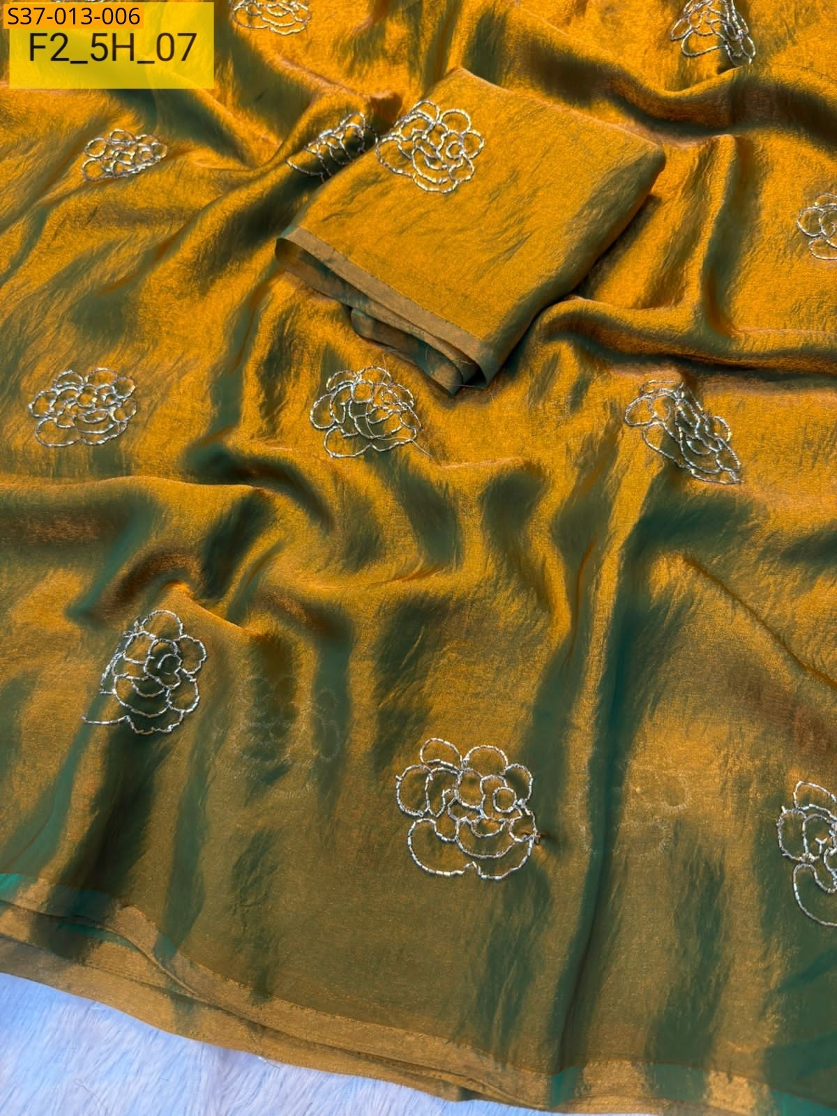 Gold Fancy  Space Silk Saree