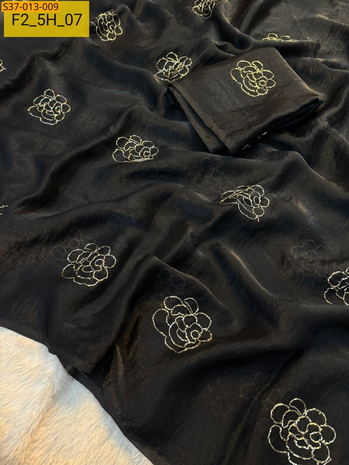 Black Fancy  Space Silk Saree
