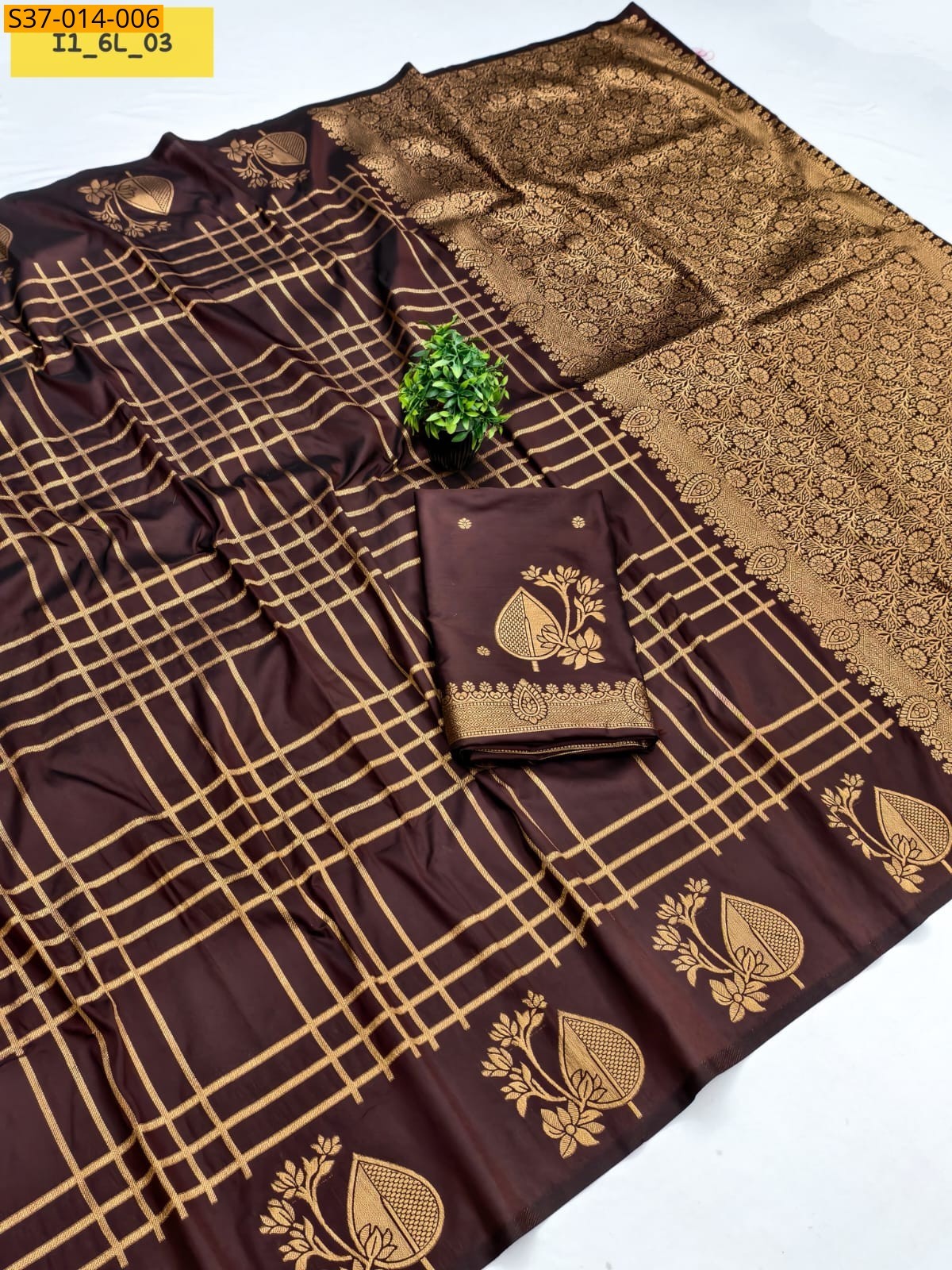 Maroon Fancy Banarasi Soft Silk Saree
