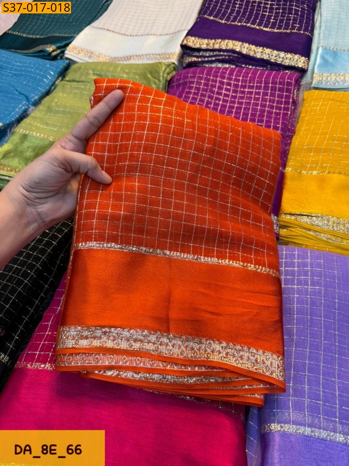 Orange Fancy Viscose Georgette Saree