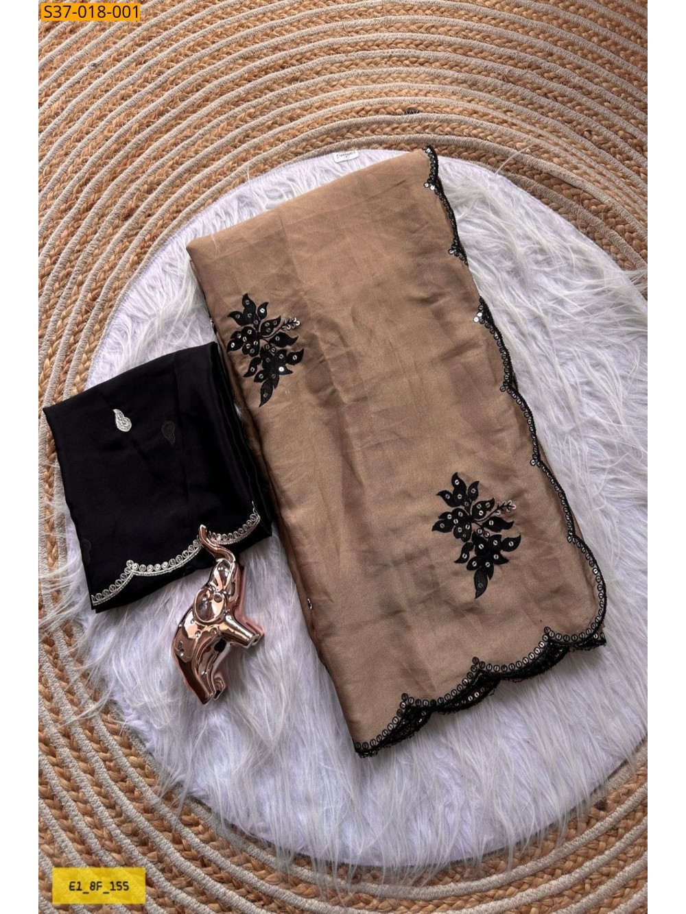 Brown Fancy Rangoli silk Saree Brown Fancy Rangoli silk Saree