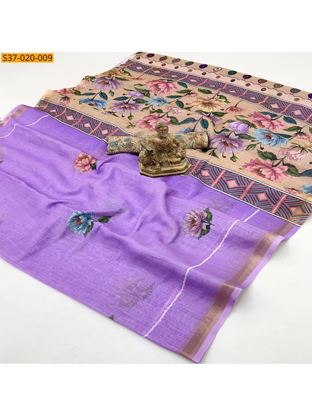Fancy Soft Linen Cotton Saree