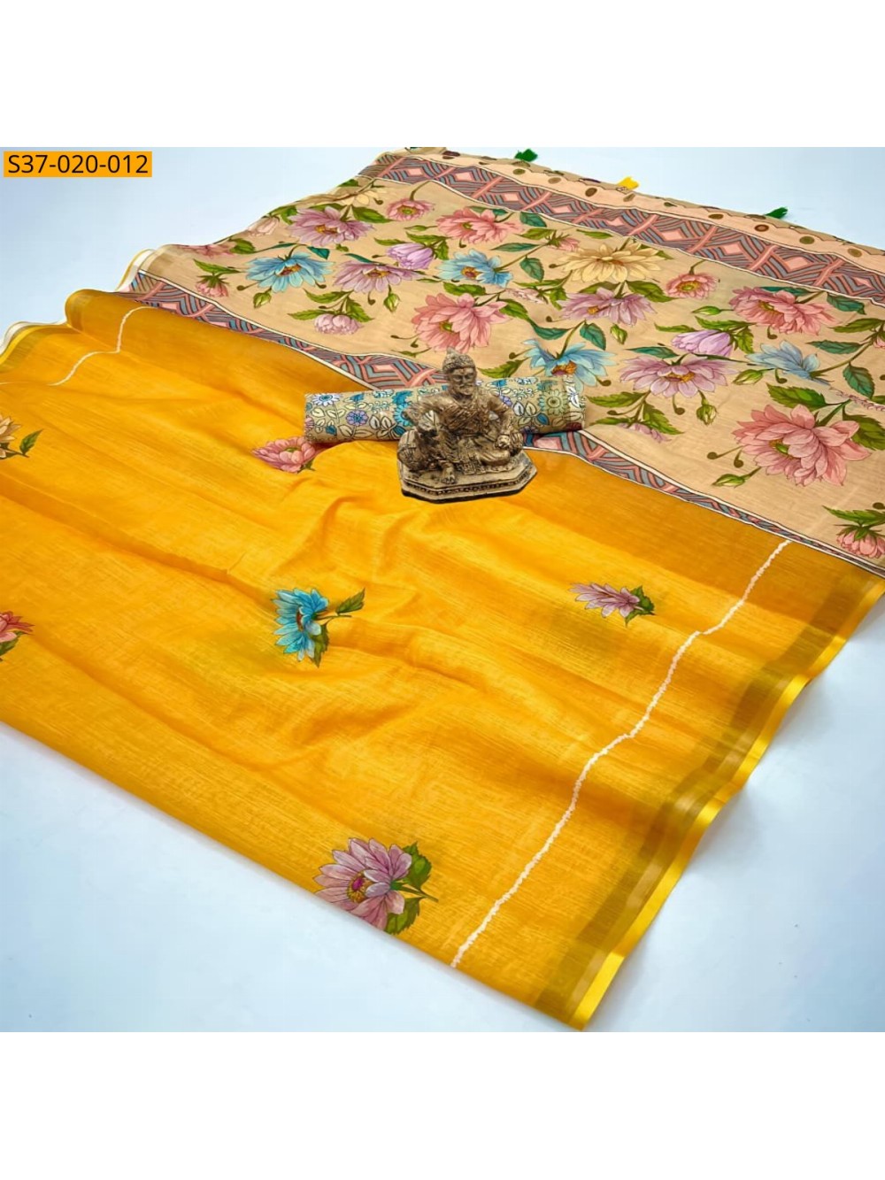 Fancy Soft Linen Cotton Saree