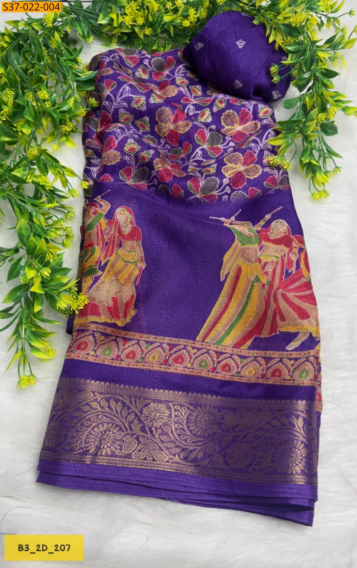 Violet Fancy Massmellow Saree